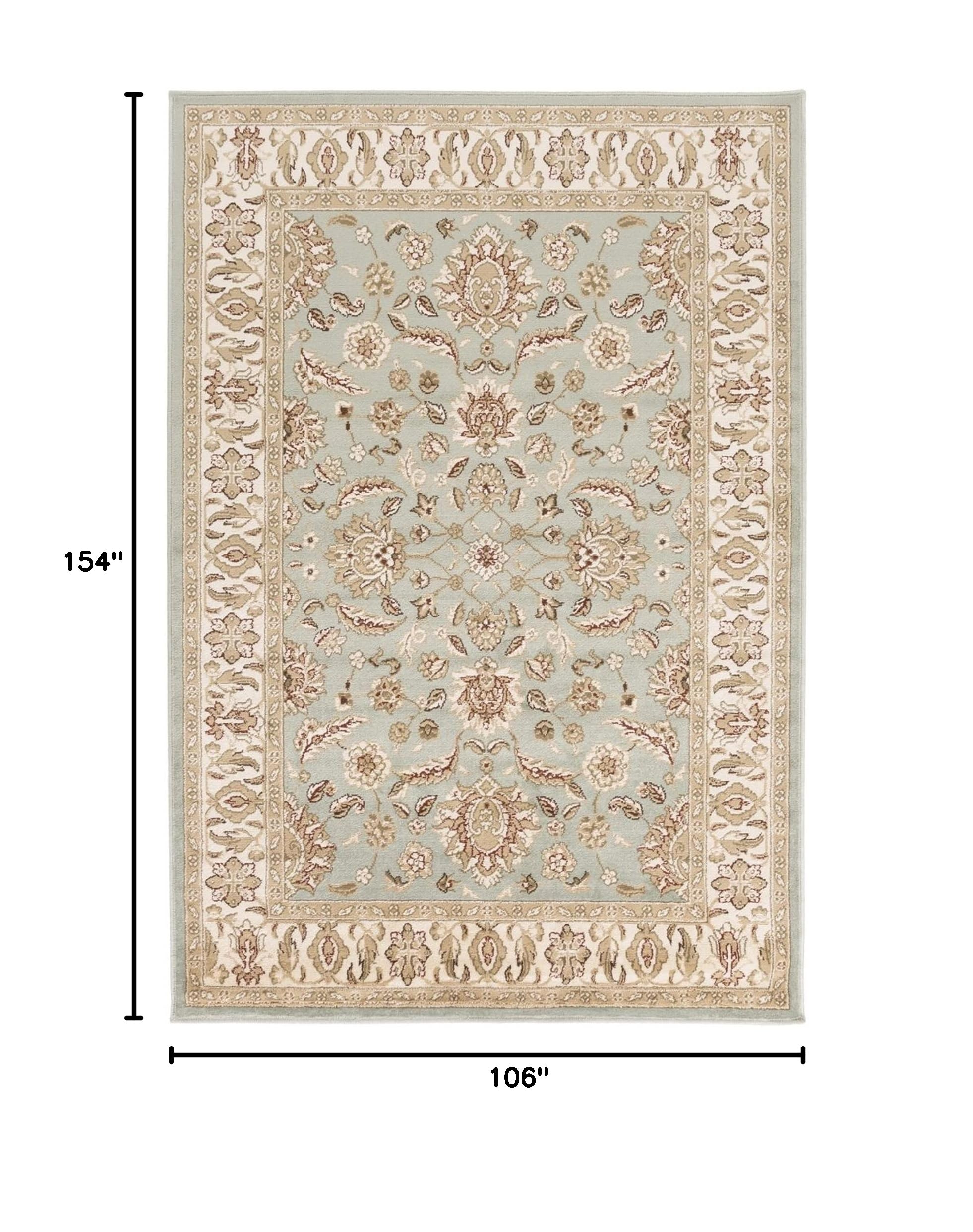 Mark&Day Lamont Traditional Sage Area Rug 9x13 - Soft Yellow Grey Carpet for Living Room, Bedroom, Kitchen - 8'10