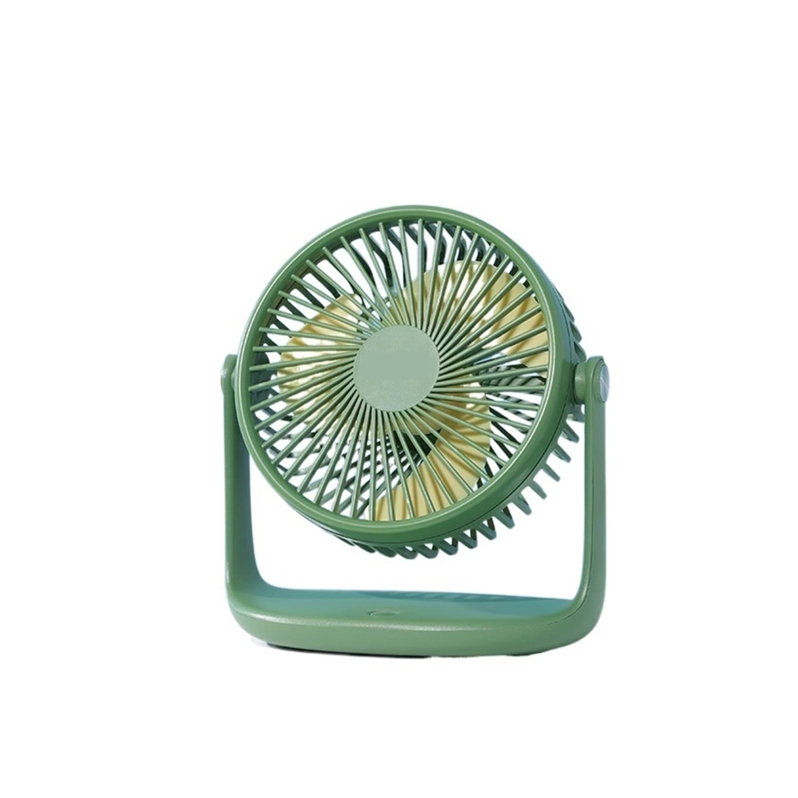 JKYYDS USB Desk Fan - Quiet Portable Mini Electric Fan for Office, Dorm & Study, 5000mAh Rechargeable Battery, Green - Perfect for Work, Home & Travel Cooling