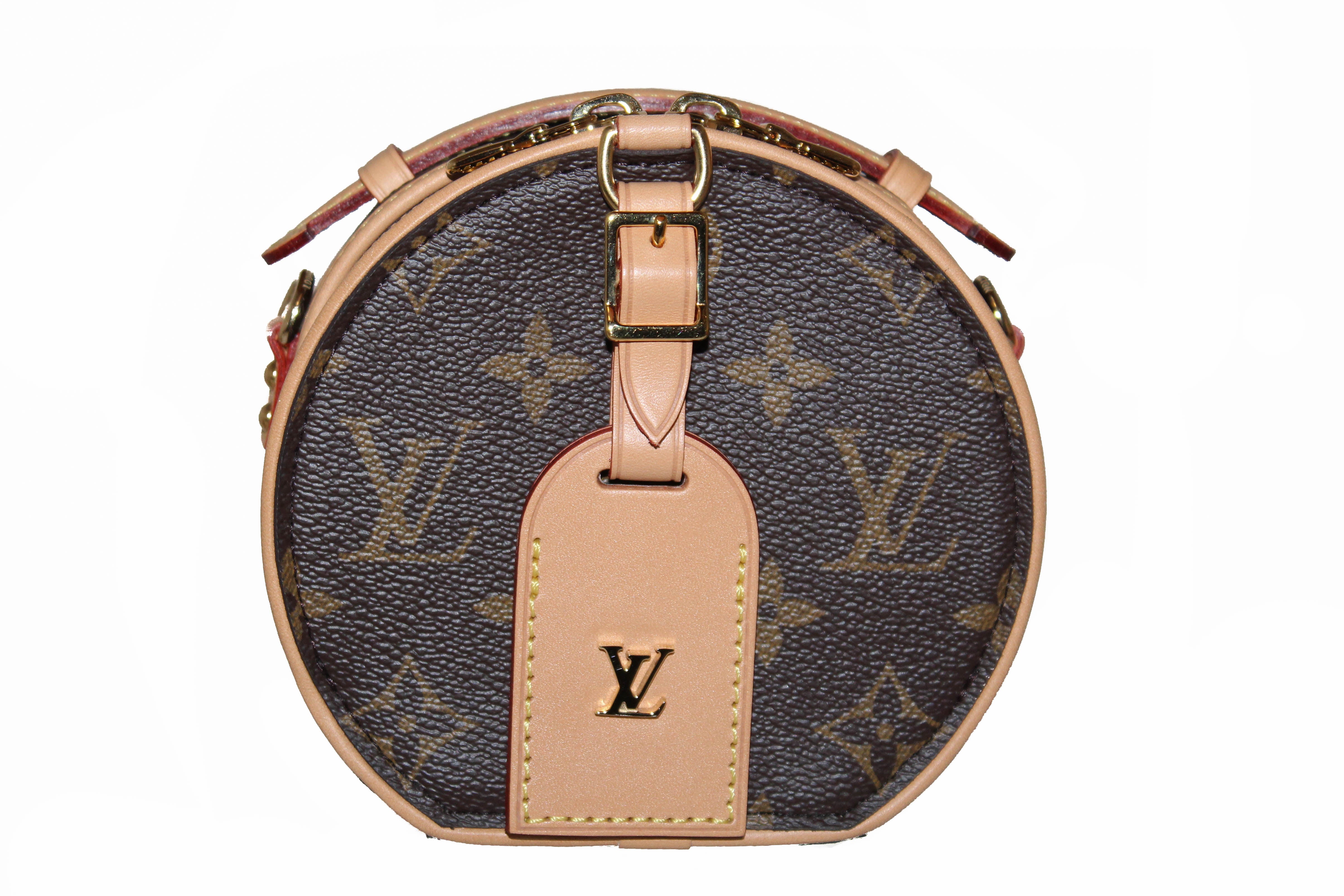 Authentic Louis Vuitton Classic Monogram Mini Boite Chapeau Shoulder Crossbody Bag | Luxury Designer Handbag for Women | Perfect for Date Night, Travel & Everyday Use
