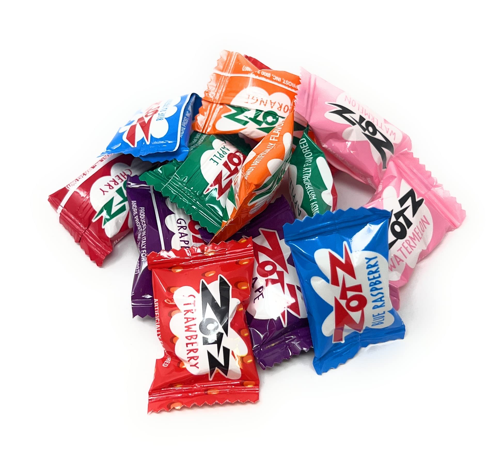 YANKEETRADERS Classic Zotz Assorted Sour Fizzing Candy - 2 Pound Bulk Bag | Retro Sour Candy for Parties, Halloween Treats & Nostalgic Snacking