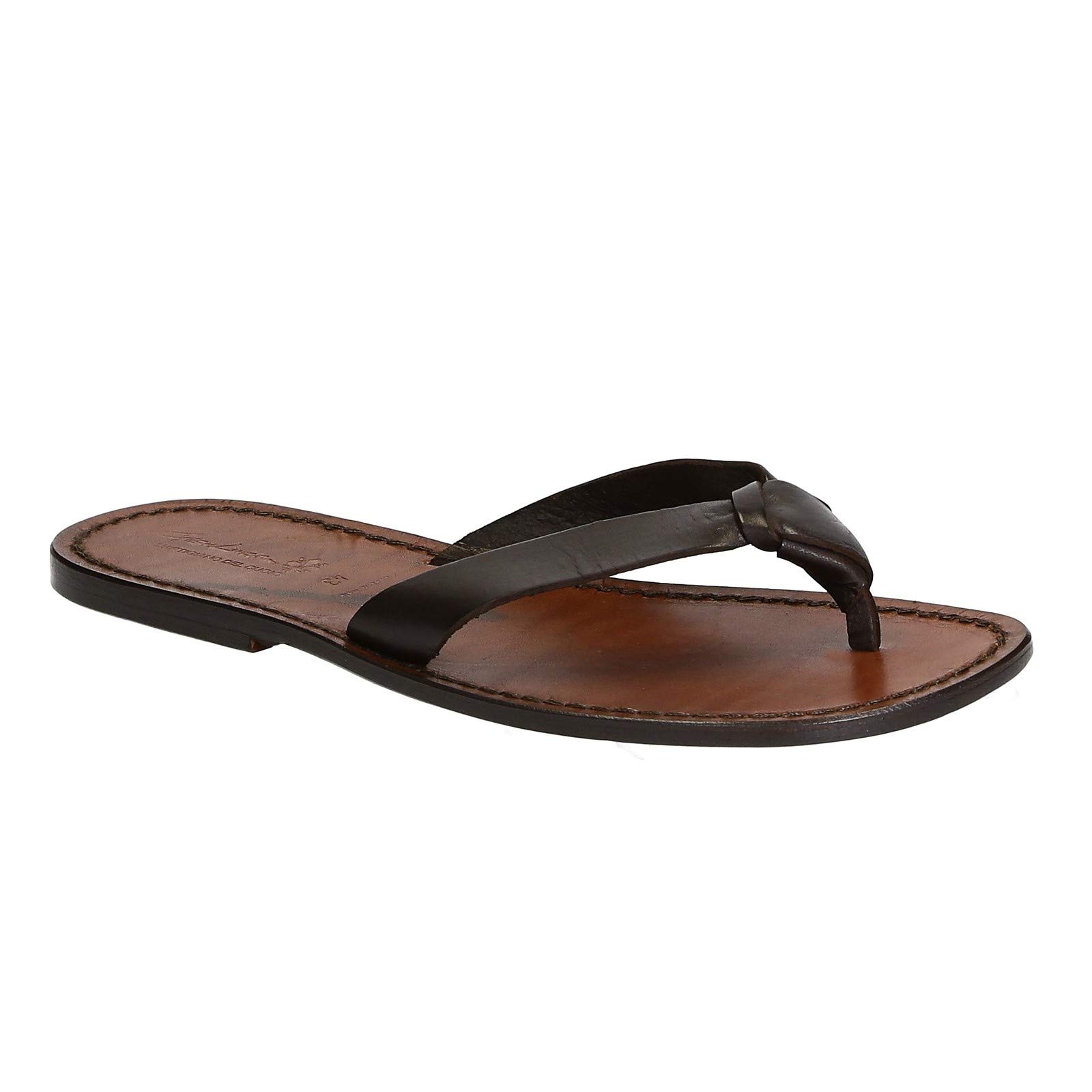 Handmade Genuine Leather Slippers for Men - Premium Italian Craftsmanship - Comfortable Indoor & Outdoor House Shoes for Relaxation & Lounging