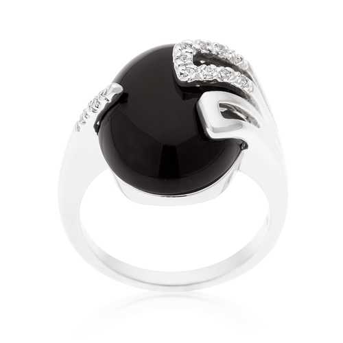 Black Onyx Egg Ring - Elegant Gemstone Jewelry for Women | Perfect for Gifts, Weddings & Everyday Wear