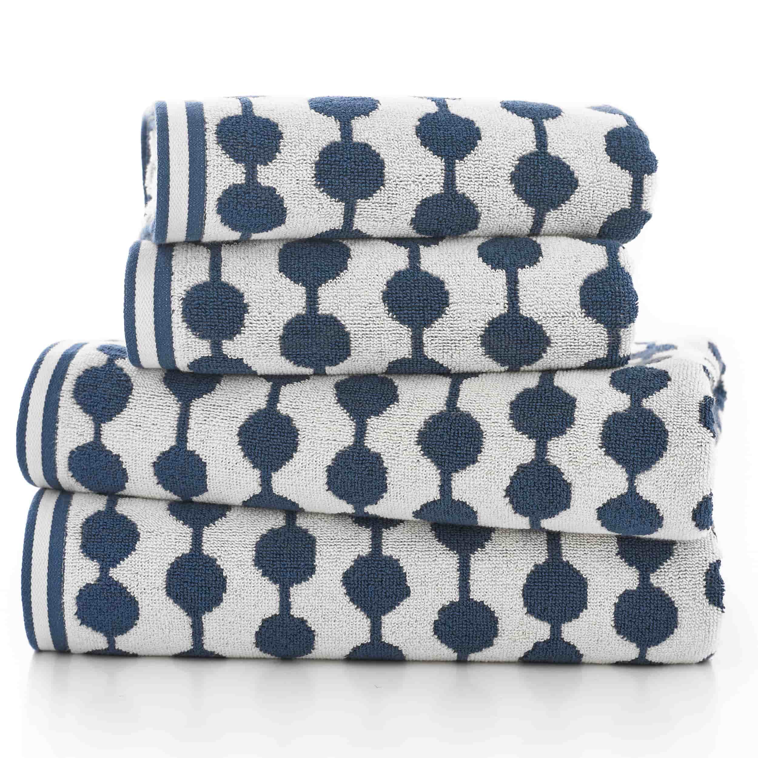 The Lyndon Company Bobbles Towel - Soft Absorbent Quick-Dry Bath & Beach Towel for Swimming, Pool, Gym, and Travel | Marine Blue