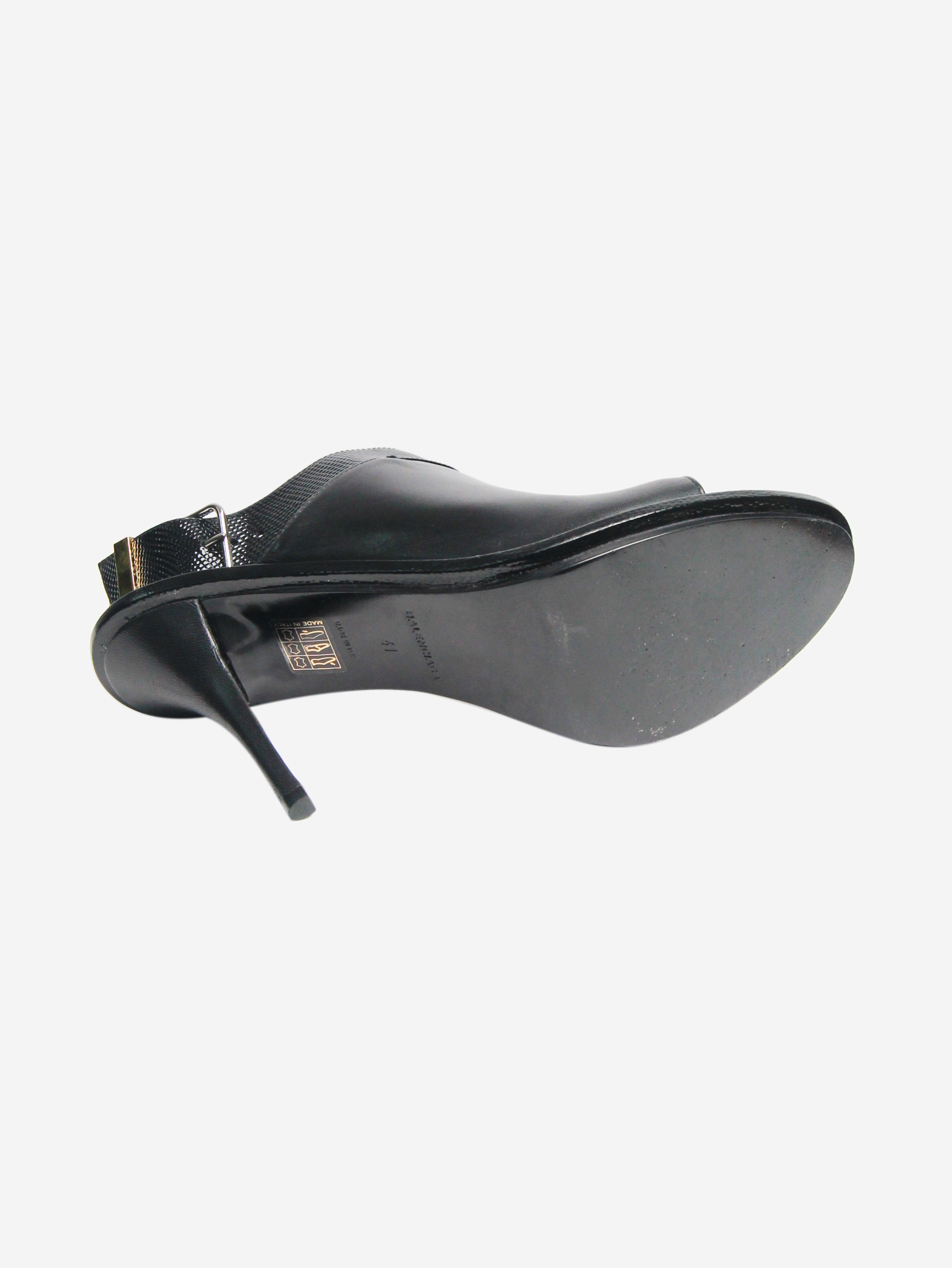 Elegant Black Slingback Sandal Heels for Women - Size EU 41 (UK 8) - Perfect for Weddings, Parties & Summer Outfits