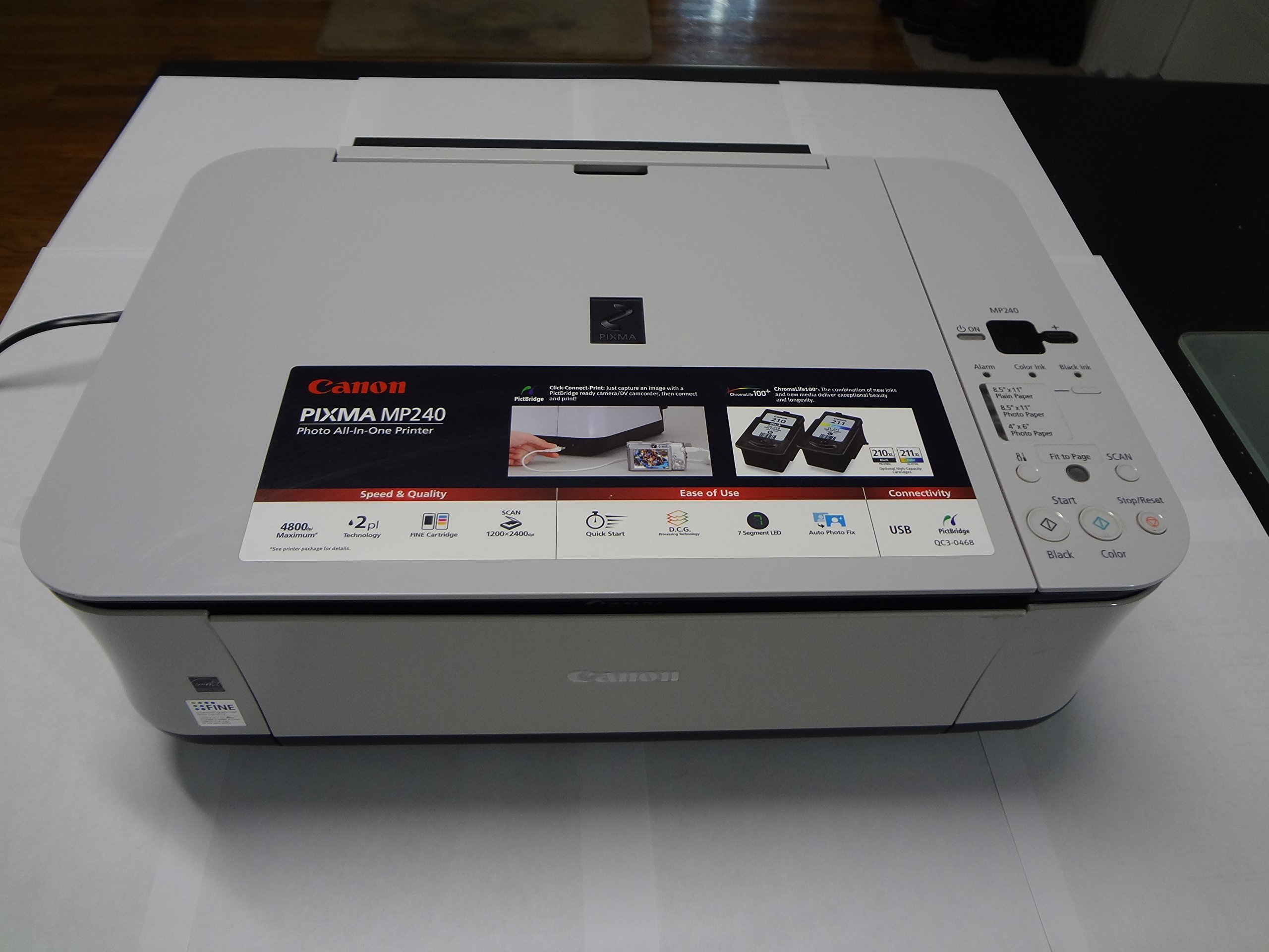 Canon PIXMA MP240 Wireless All-in-One Printer with Scanner and Copier - Print, Scan, Copy Photos & Documents for Home Office Use