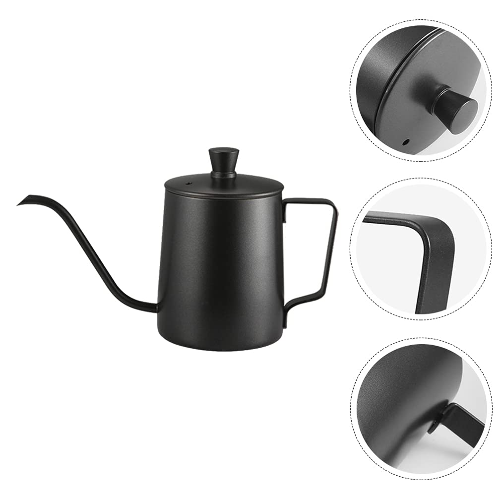 Premium Espresso Machine & Gooseneck Kettle Set - Stainless Steel Coffee & Tea Brewer with Narrow Drip Cup for Pour Over Coffee - Perfect for Home Baristas & Coffee Shops (Black)