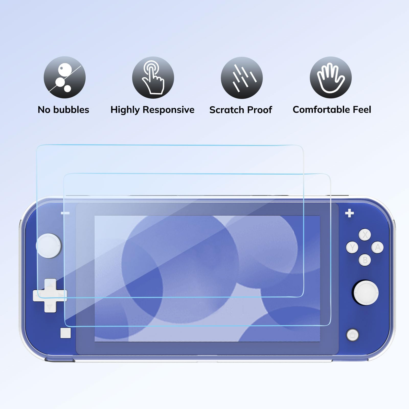 Younik Switch Lite Case - 14-in-1 Accessories Kit with Protective Cover, Game Card Holder, Screen Protectors & Thumb Grips | Portable Carrying Case for Nintendo Switch Lite | Perfect for Travel, Gaming On-The-Go & Storage (Black)