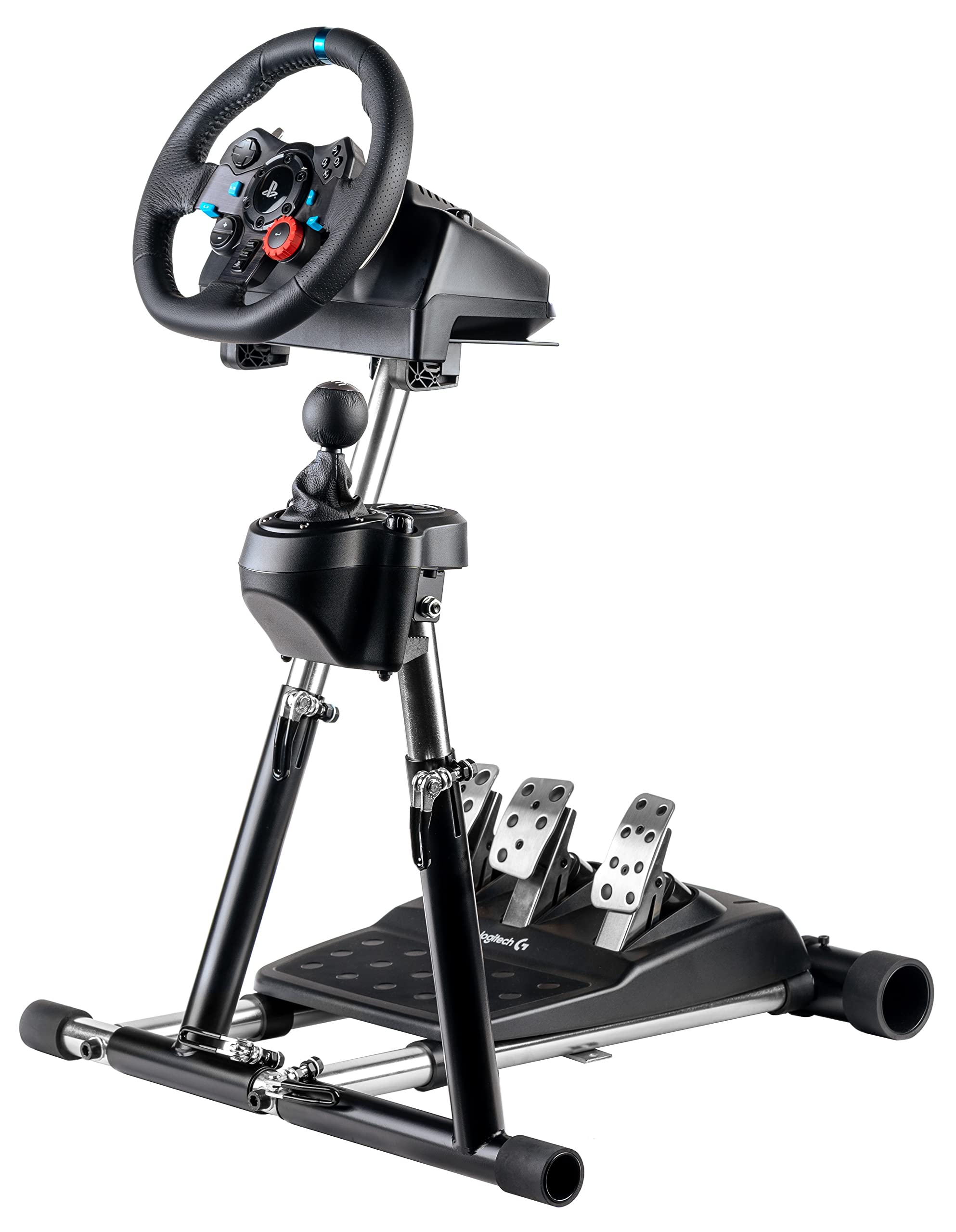 Wheel Stand Pro SuperG Racing Wheel Stand with RGS Shifter Mount - Compatible with Logitech G29, G923, G920, G27, G25 (Wheel & Pedals Not Included) - Perfect for Sim Racing, Gaming Setups & Professional Driving Simulation