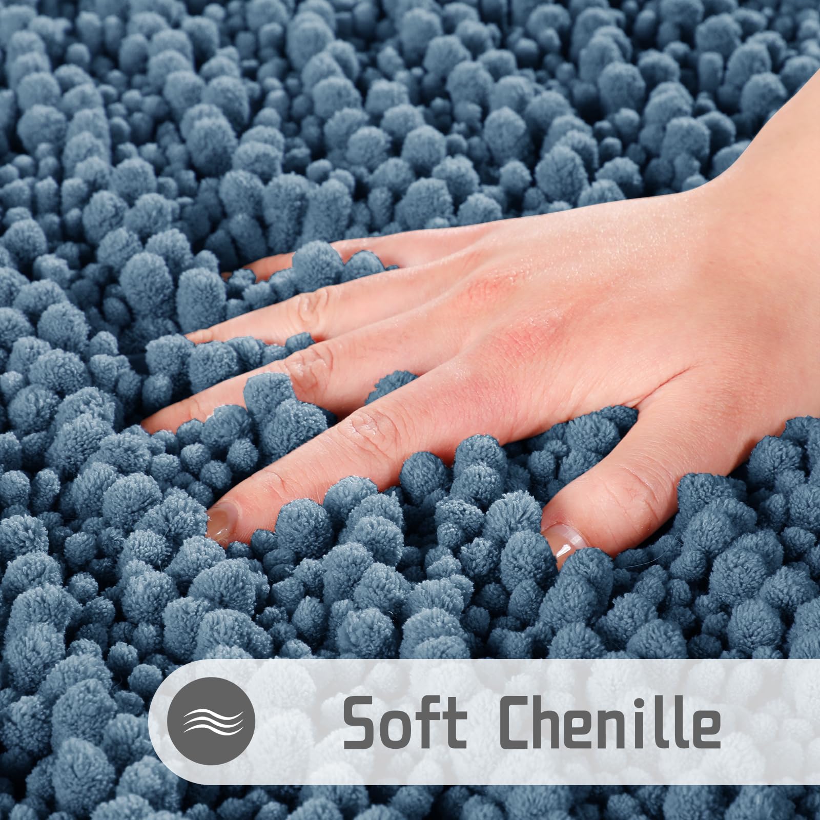 Yimobra Extra Soft Absorbent Chenille Bath Rug Mat - 55