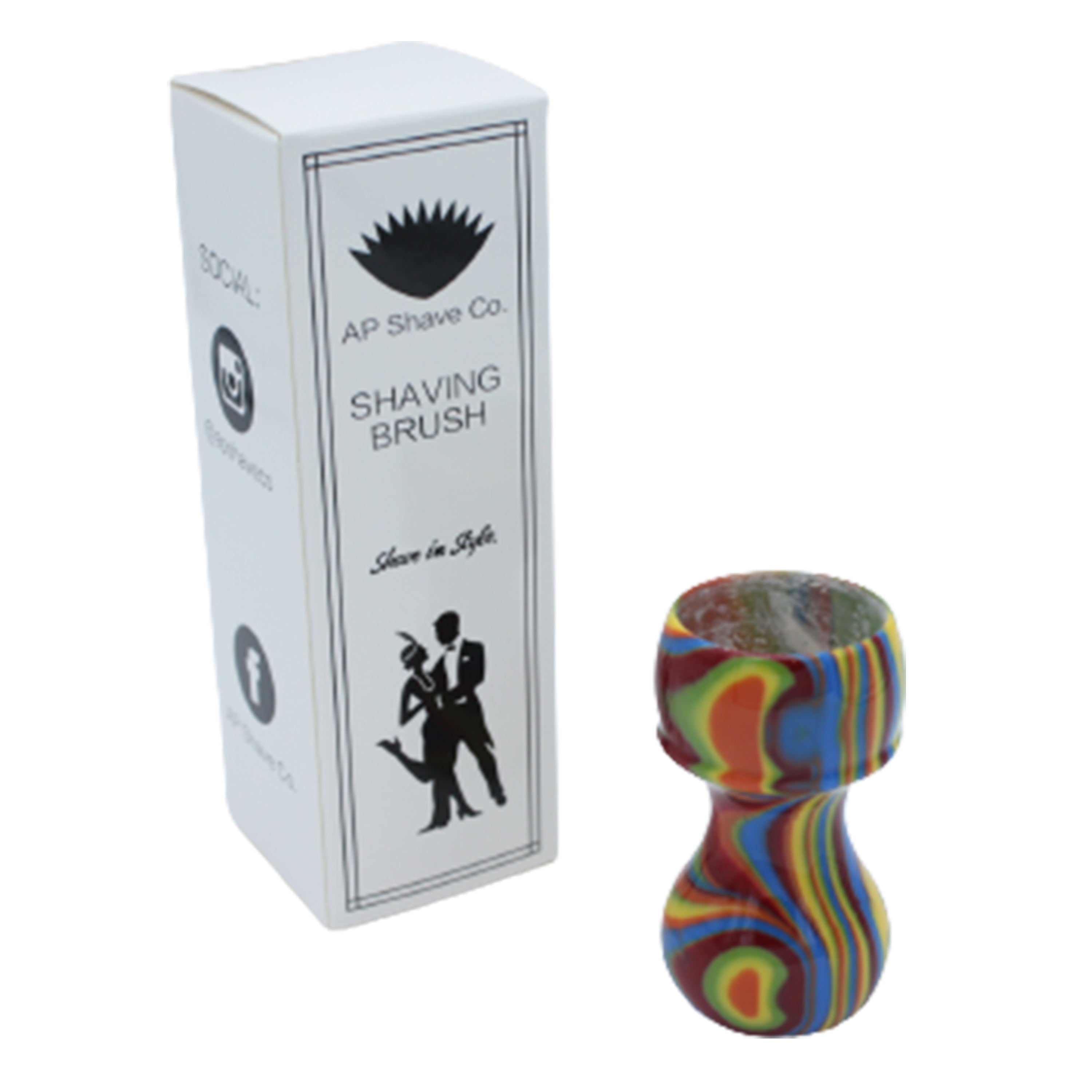 Premium Handcrafted Disco Shaving Brush Handle - Fits 28mm & 30mm Knots - Perfect for Wet Shaving, Grooming Kits & Luxury Bathroom Essentials