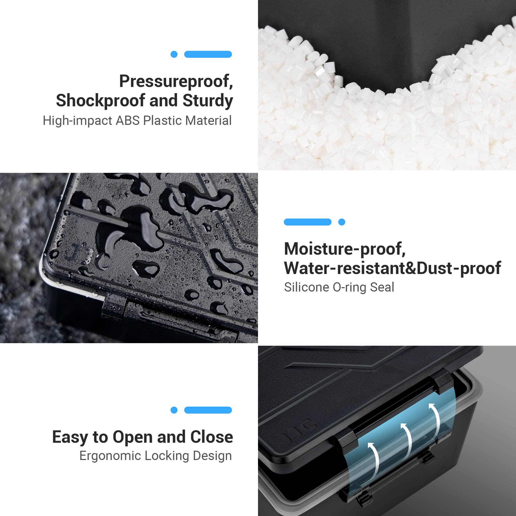 JJC 28 Slots AA Battery Case Holder with Removable Tester - Waterproof Shockproof Storage Organizer for AA/AAA Batteries - Perfect for Travel, Emergency Kits & Home Organization