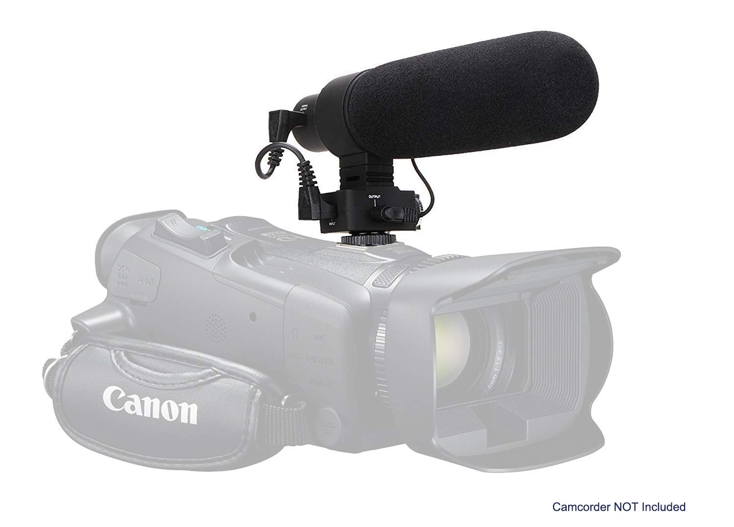Professional Super Cardioid XLR Shotgun Microphone for Canon XF400 Camera - Stereo Recording with Dead Cat Wind Muff for Outdoor Filming, Vlogging & Interviews