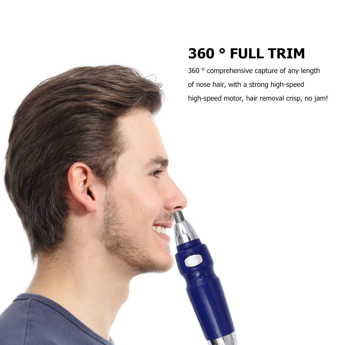 Beaupretty Electric Nose Hair Trimmer - USB Rechargeable Eyebrow & Facial Hair Shaver for Men & Women - Perfect for Travel, Grooming, and Personal Care
