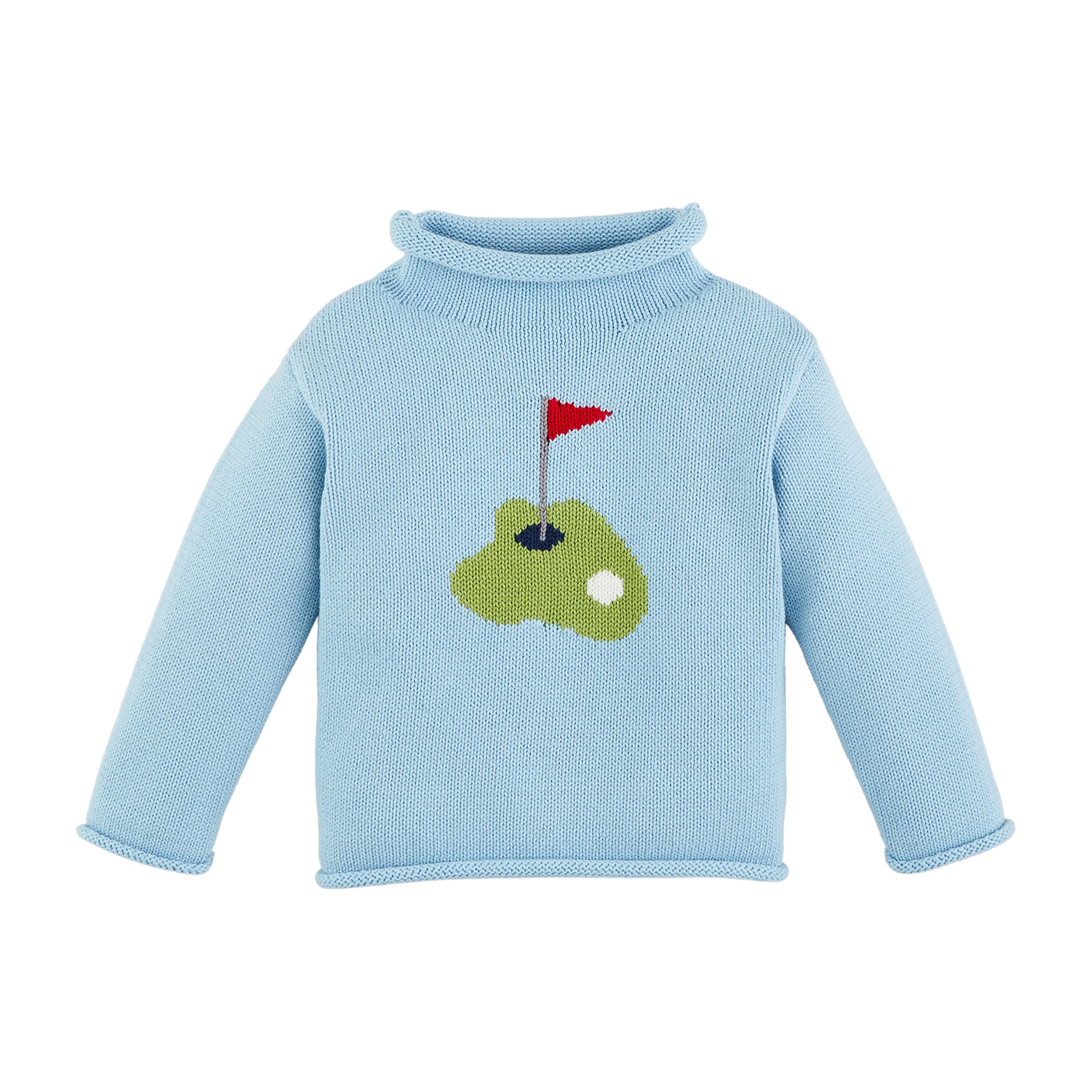 Kids Golf Roll Neck Sweater - Warm & Comfortable Pullover for Boys & Girls - Perfect for Golf Outings, School & Winter Play