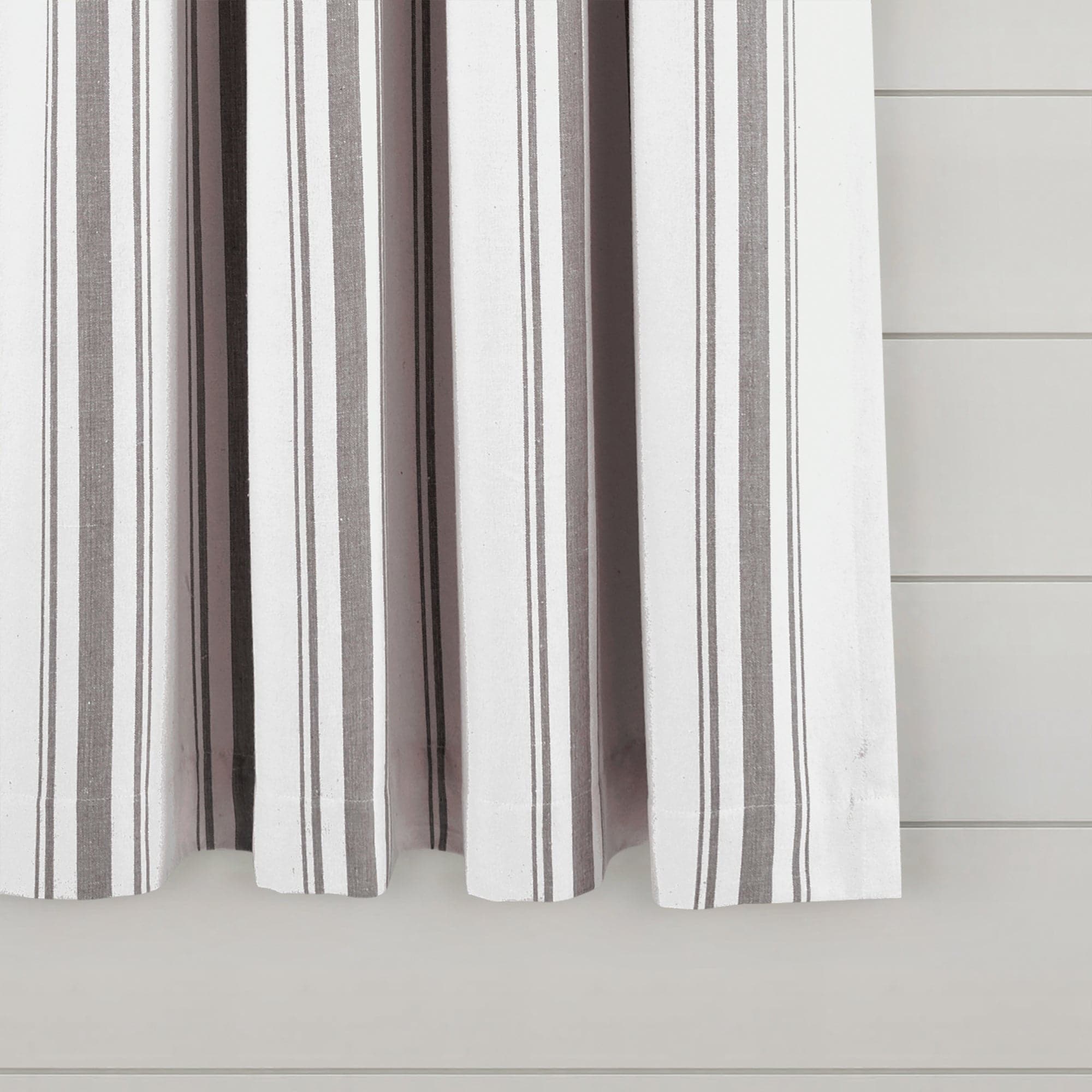 Farmhouse Stripe Yarn-Dyed Recycled Cotton Blend Window Curtain Panel Set - Blackout Thermal Insulated Drapes for Living Room, Bedroom & Nursery (2 Panels, 52x84 Inch) - Perfect for Rustic, Modern & Farmhouse Home Decor