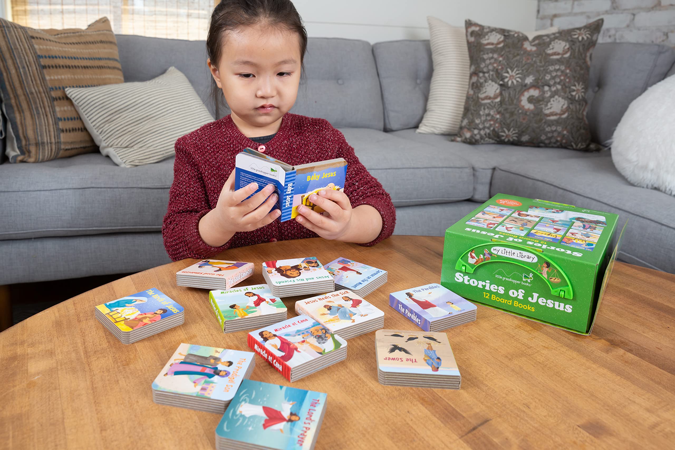 My Little Library: Stories of Jesus - 12 Board Books Set for Christian Kids | Bible Stories for Toddlers & Preschoolers | Perfect for Sunday School, Bedtime Reading & Gift Giving
