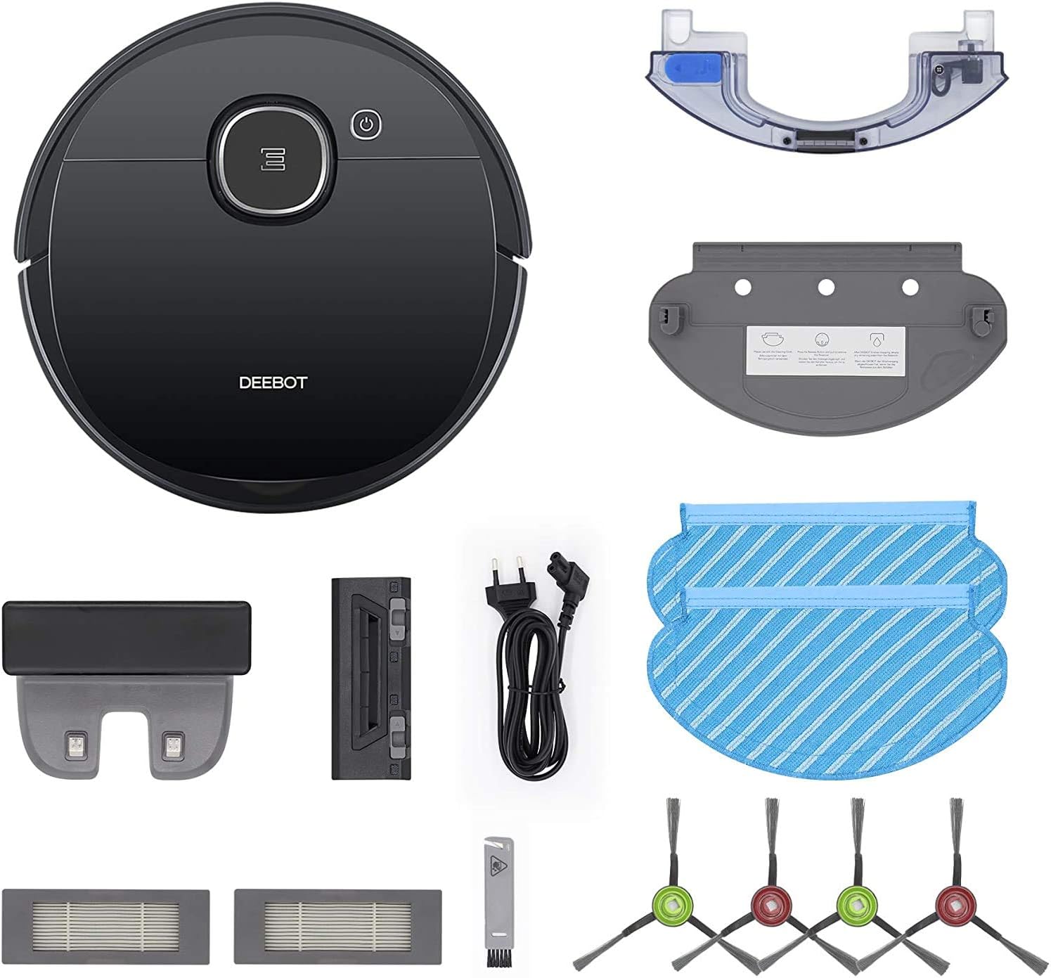 ECOVACS DEEBOT OZMO 920 Smart Robot Vacuum and Mop - Laser Navigation, No-Go Zones, Multi-Floor Mapping, Alexa & App Control - Perfect for Hardwood Floors & Pet Hair Cleaning (Black)