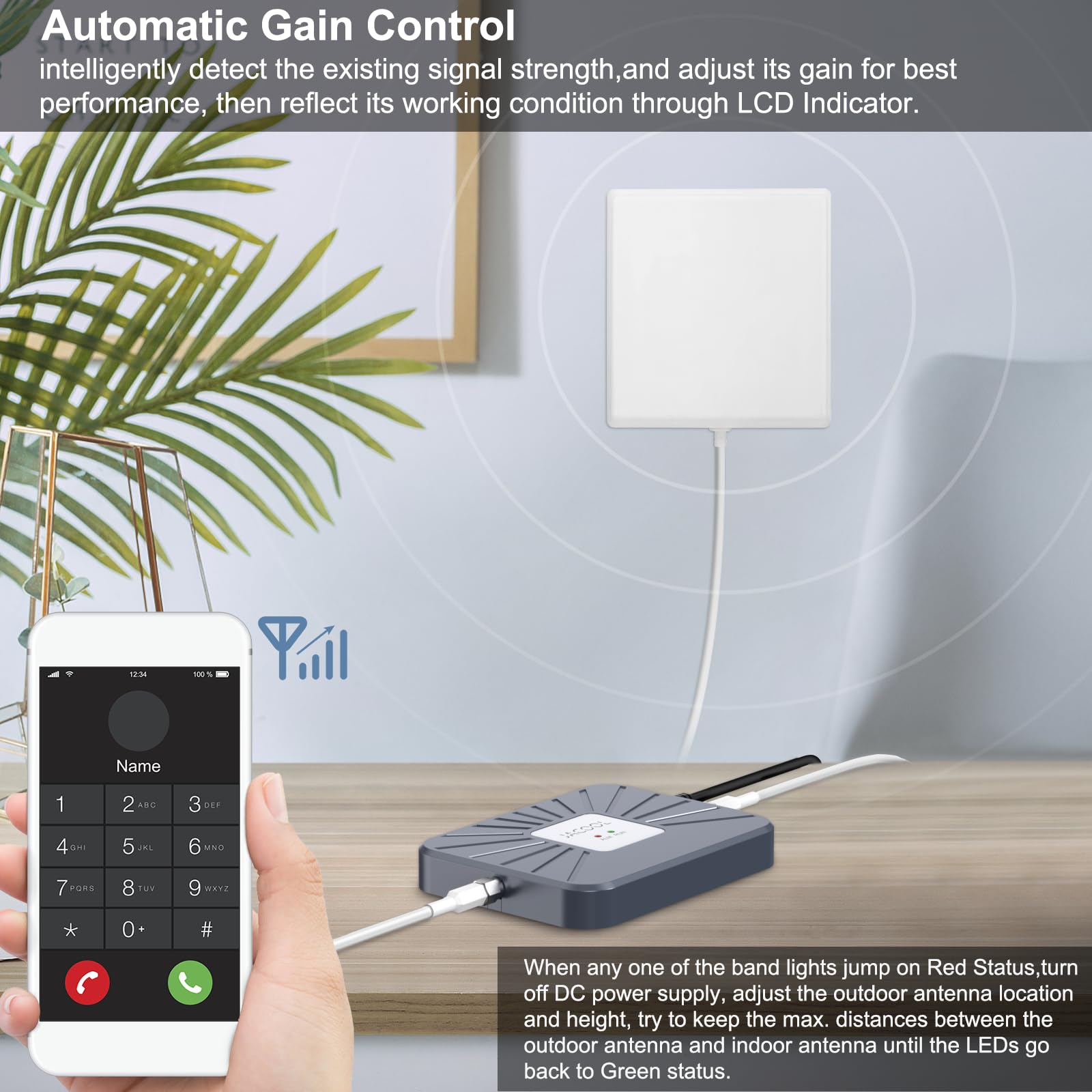 AT&T Signal Booster - 5G/4G LTE Cell Phone Signal Amplifier for Home & Office | Compatible with AT&T, T-Mobile, Cricket & US Cellular | Band 12/17 Support | Improves Call Quality & Data Speed for Better Connectivity