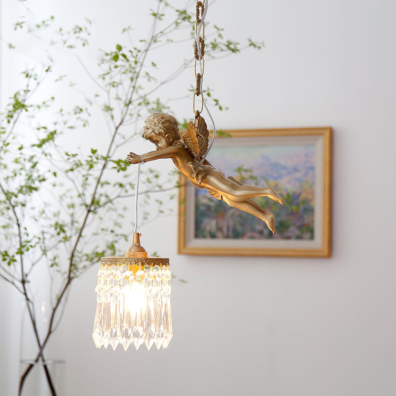 Angel Pendant Light - Elegant Ceiling Chandelier for Bedroom, Dining Room & Living Room Decor - Perfect for Home, Office & Wedding Venue Lighting