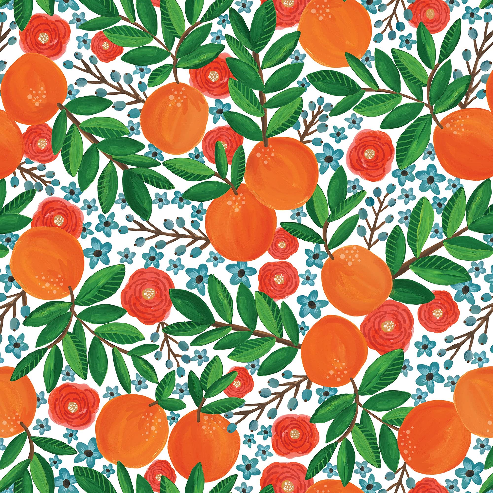 Jillson Roberts Bulk Gift Wrapping Paper - Mandarin Grove Pattern, 1/2 Ream (417 Feet x 24 Inches) - Premium Holiday, Birthday & Wedding Gift Wrap for Parties & Special Occasions