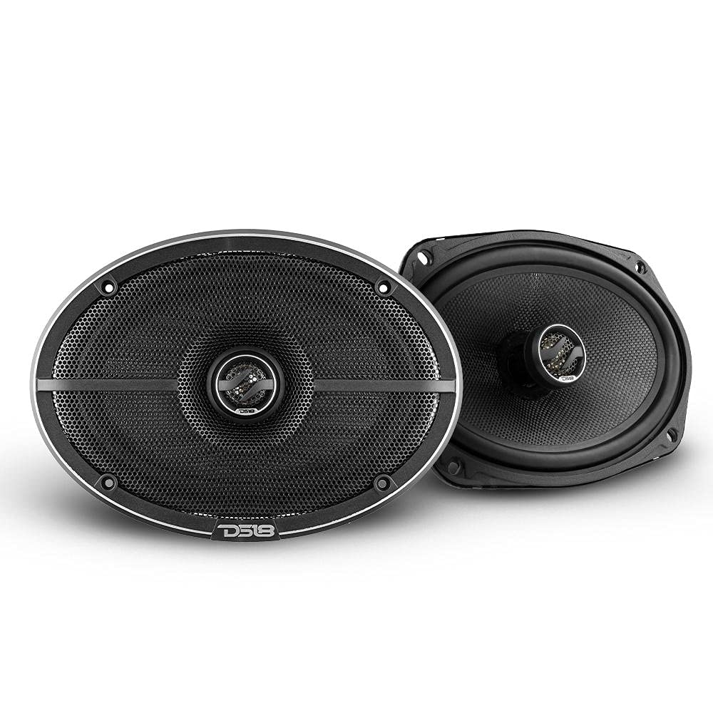 DS18 ZXI-694 6x9 Inch 360W 2-Way Car Audio Coaxial Speakers with Neodymium Tweeter & Kevlar Cone (4 Ohm, Pair of 2) - Premium Sound for Cars, Trucks & SUVs - Perfect for Road Trips, Commuting & Music Lovers