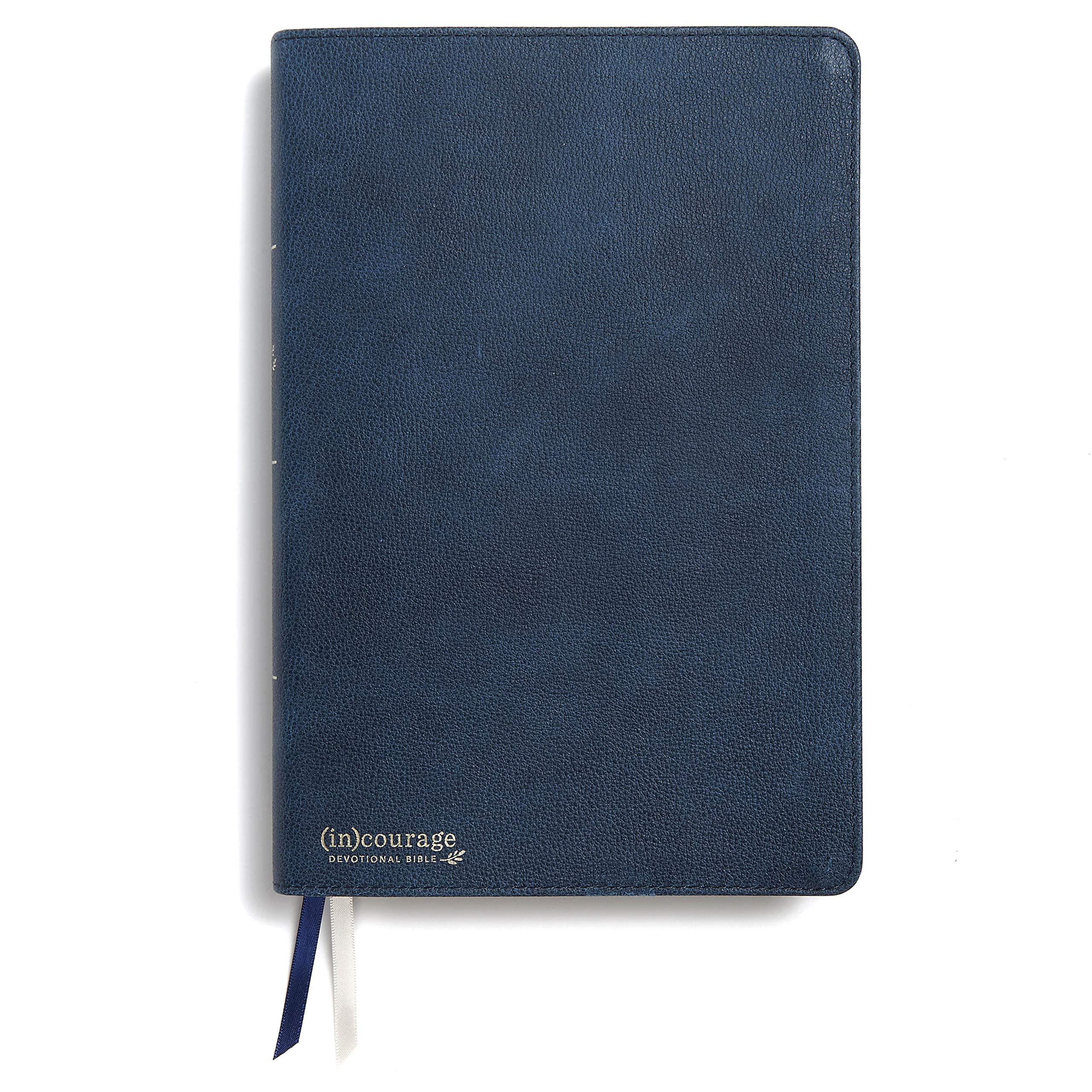 CSB Devotional Bible - Navy Genuine Leather, Devotionals & Journaling for Daily Bible Study