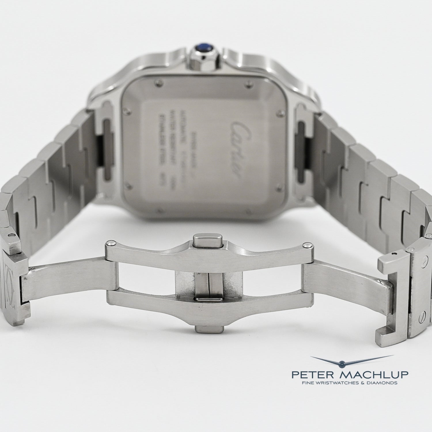 Cartier Santos LM Automatic Watch for Men - Luxury Stainless Steel Timepiece with Swiss Movement | Perfect for Business, Formal Events & Everyday Wear