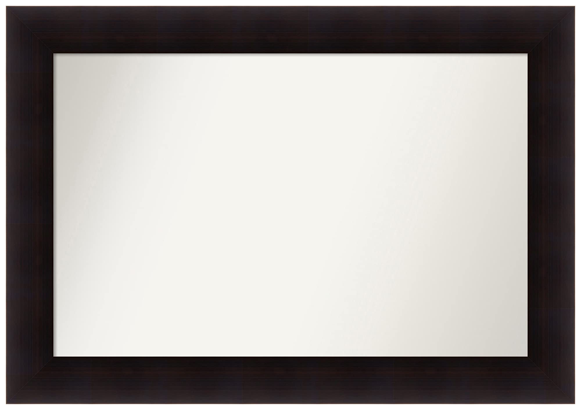 Amanti Art Non-Beveled Custom Wall Mirror 25.5 x 36.5 Inches - Portico Espresso Brown Frame - Bathroom Vanity Mirror - Various Sizes Available - Perfect for Bedroom, Living Room & Entryway Decor