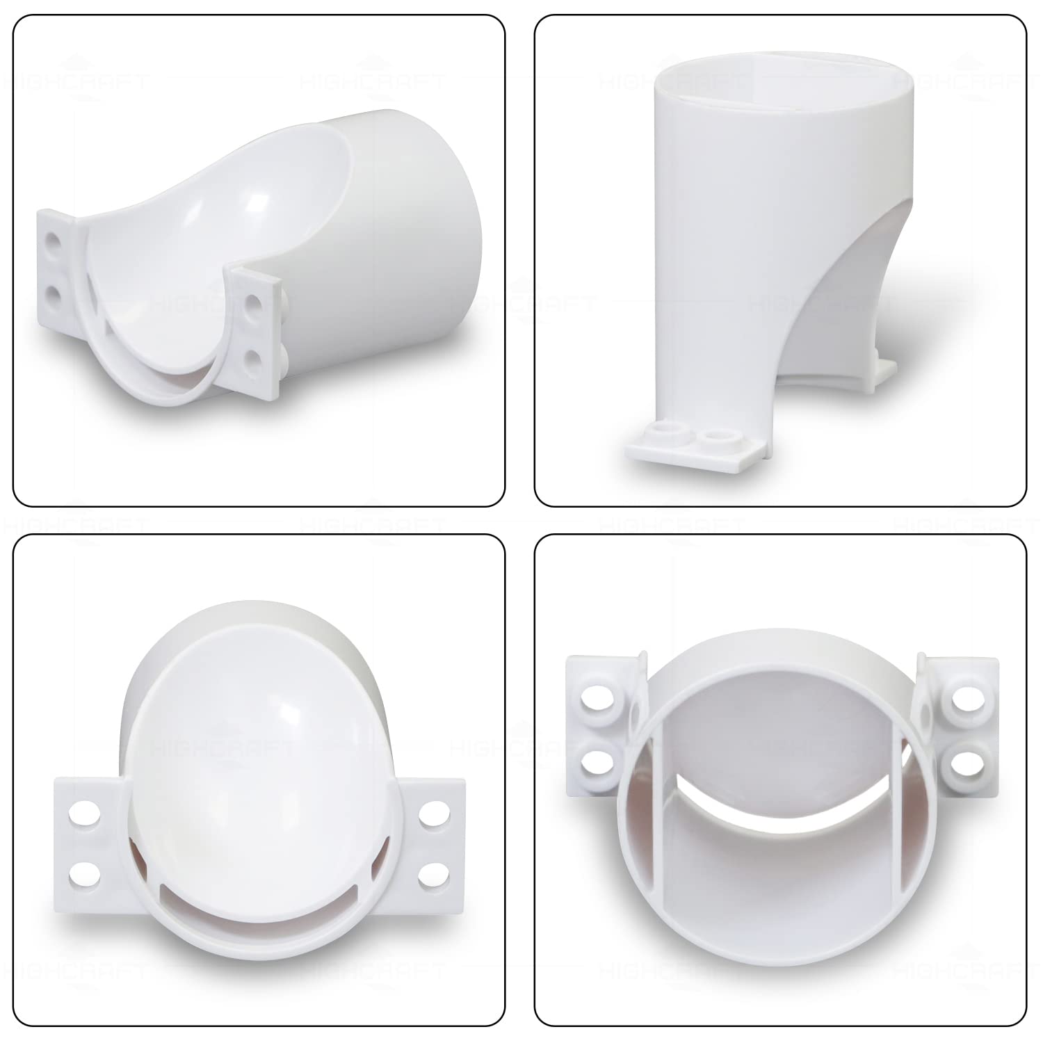 546GVO Clip-On Dual Drainage Washing Machine Outlet Box - White ABS Condensate Drain Funnel for Laundry Room, Utility Room & RV Use