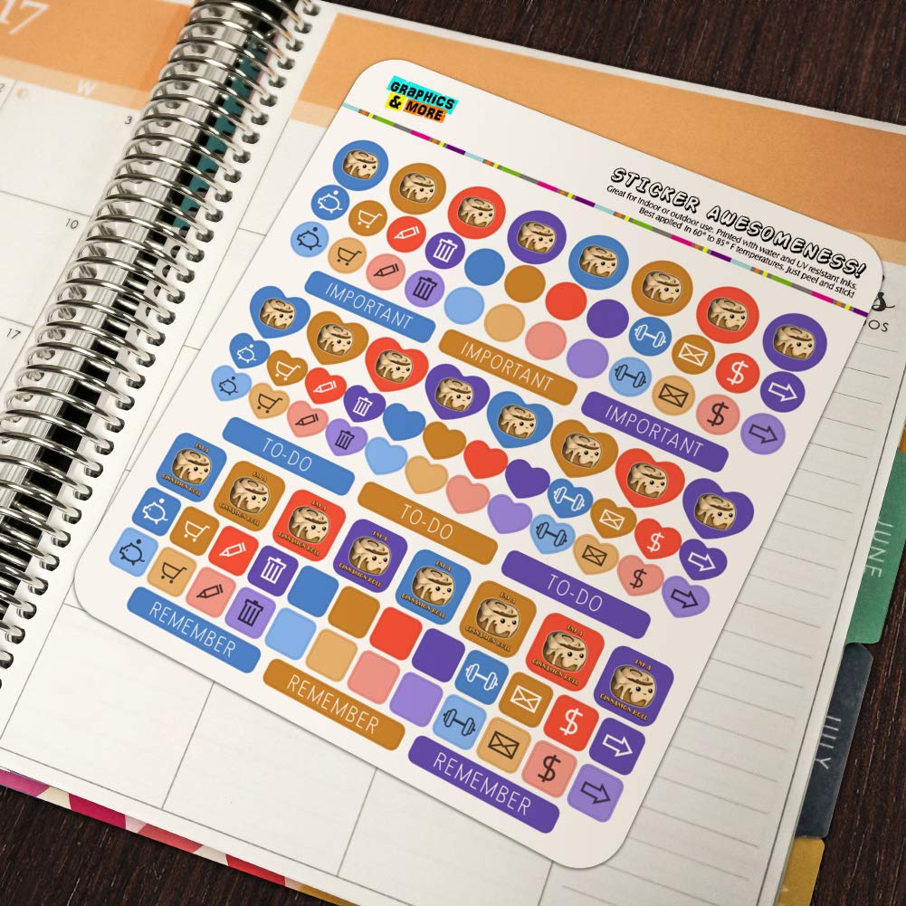 Kawaii Cinnamon Roll Planner Stickers Set - Cute Scrapbooking & Crafting Decorative Stickers for Bullet Journals, Planners, and DIY Projects