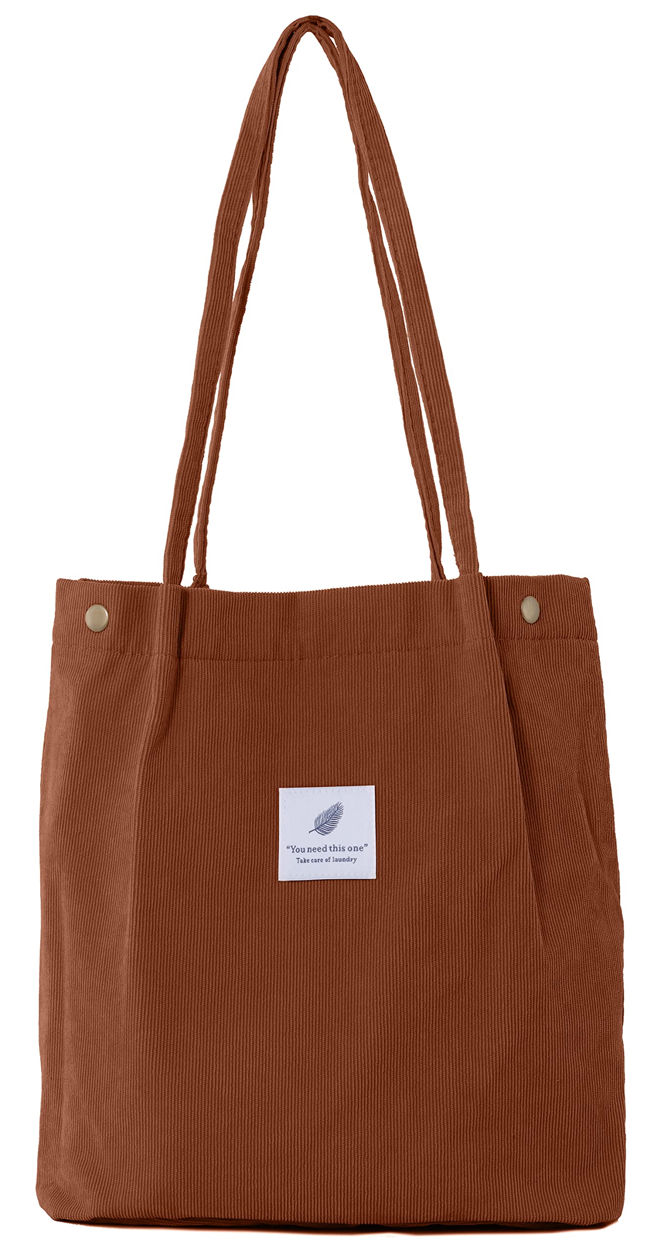 Stylish Corduroy Tote Bag for Women - Durable Canvas Shoulder Purse - Perfect for Work, Shopping & Travel | Tchh-Dayup