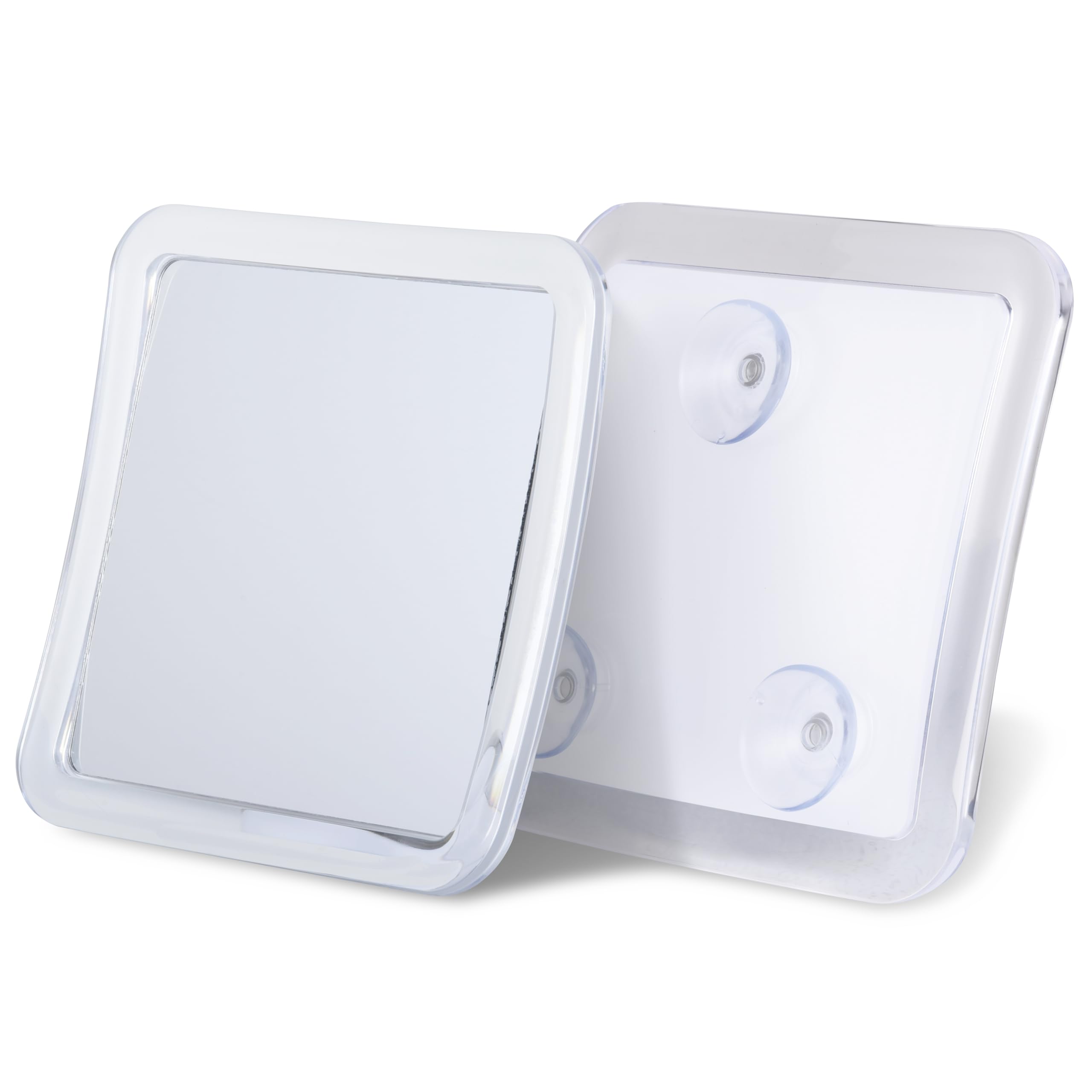 Fogless Shower Mirror for Men - Anti-Fog Shaving Mirror with Triple Suction Cups, Shatterproof Bathroom Mirror (5.3