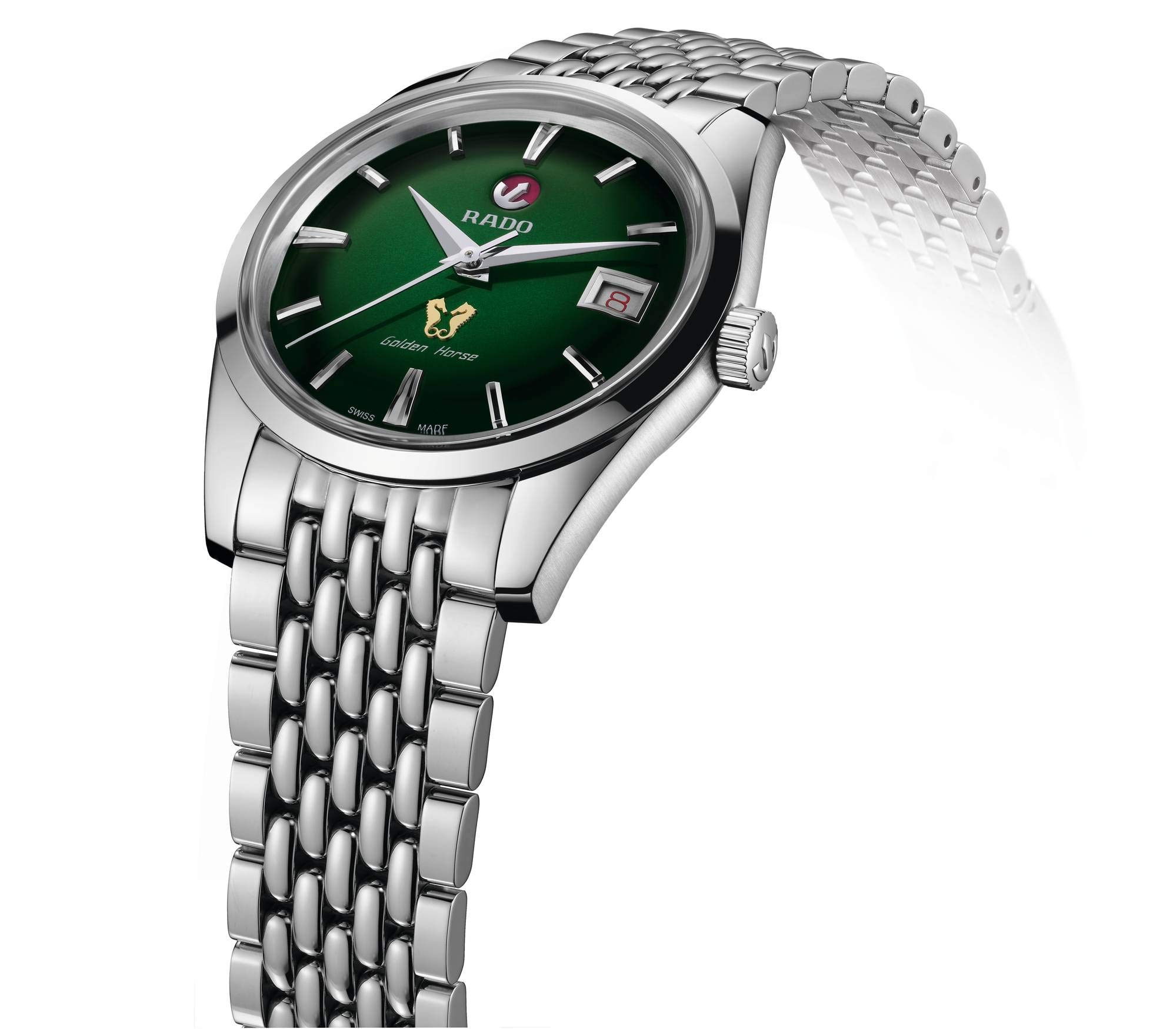 Rado Golden Horse Swiss Automatic Watch for Men - Stainless Steel Strap, Silver Dial, 21 Jewels (Model R33930313) | Luxury Dress Watch for Business, Formal Events & Special Occasions