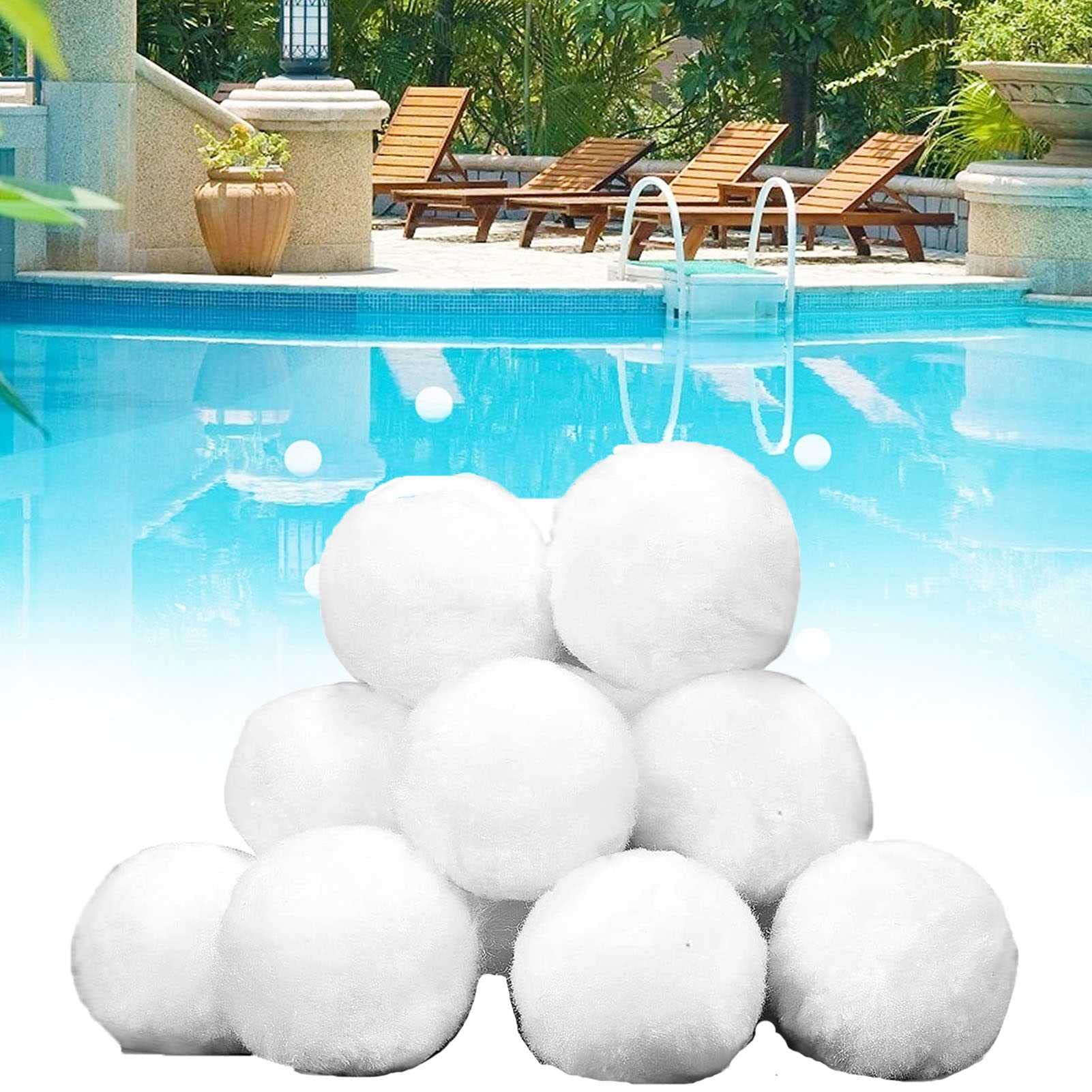 Eco-Friendly ZFHTAO Pool Filter Balls - 2.7lbs Sand Alternative for Swimming Pools & Aquariums | Durable, Elastic Filter Media for Clean Water & Low Maintenance
