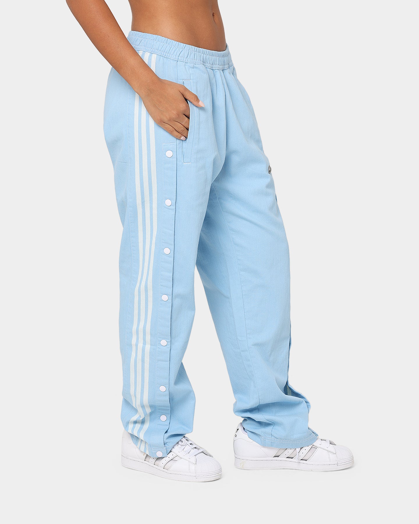 Adidas Denim Pants for Men - Clear Blue Washed Jeans | Comfortable Slim Fit Stretch Denim | Perfect for Casual Wear & Street Style