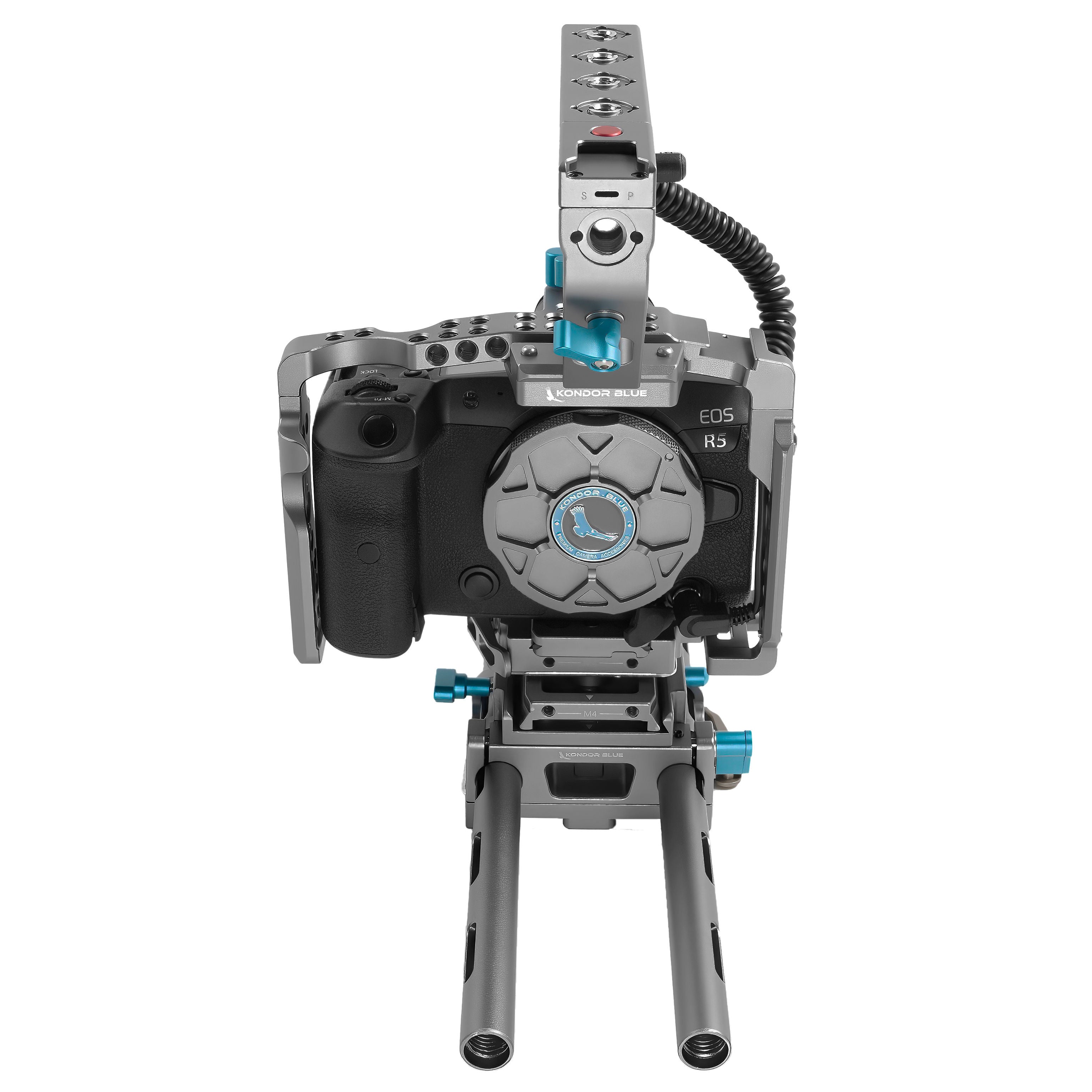 Kondor Blue Canon R5 Base Rig for R5/R6/R Cameras - Space Gray | Professional Camera Stabilizer for Vlogging, Filmmaking & Photography