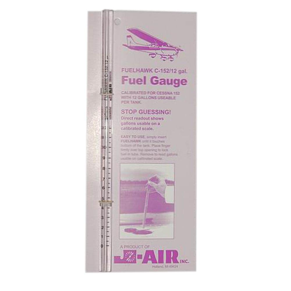 FuelHawk Fuel Gauge for Cessna 152 - 12 Gallon Capacity - Accurate Aircraft Fuel Level Indicator for Pilots & Aviation Enthusiasts - Perfect for Flight Training & General Aviation Use