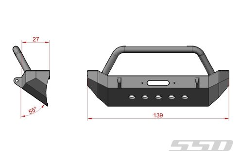 Rock Shield Front Bumper for SCX10 RC Crawler - Heavy Duty Off-Road Protection for Trails & Rock Climbing | Perfect for RC Adventure Enthusiasts