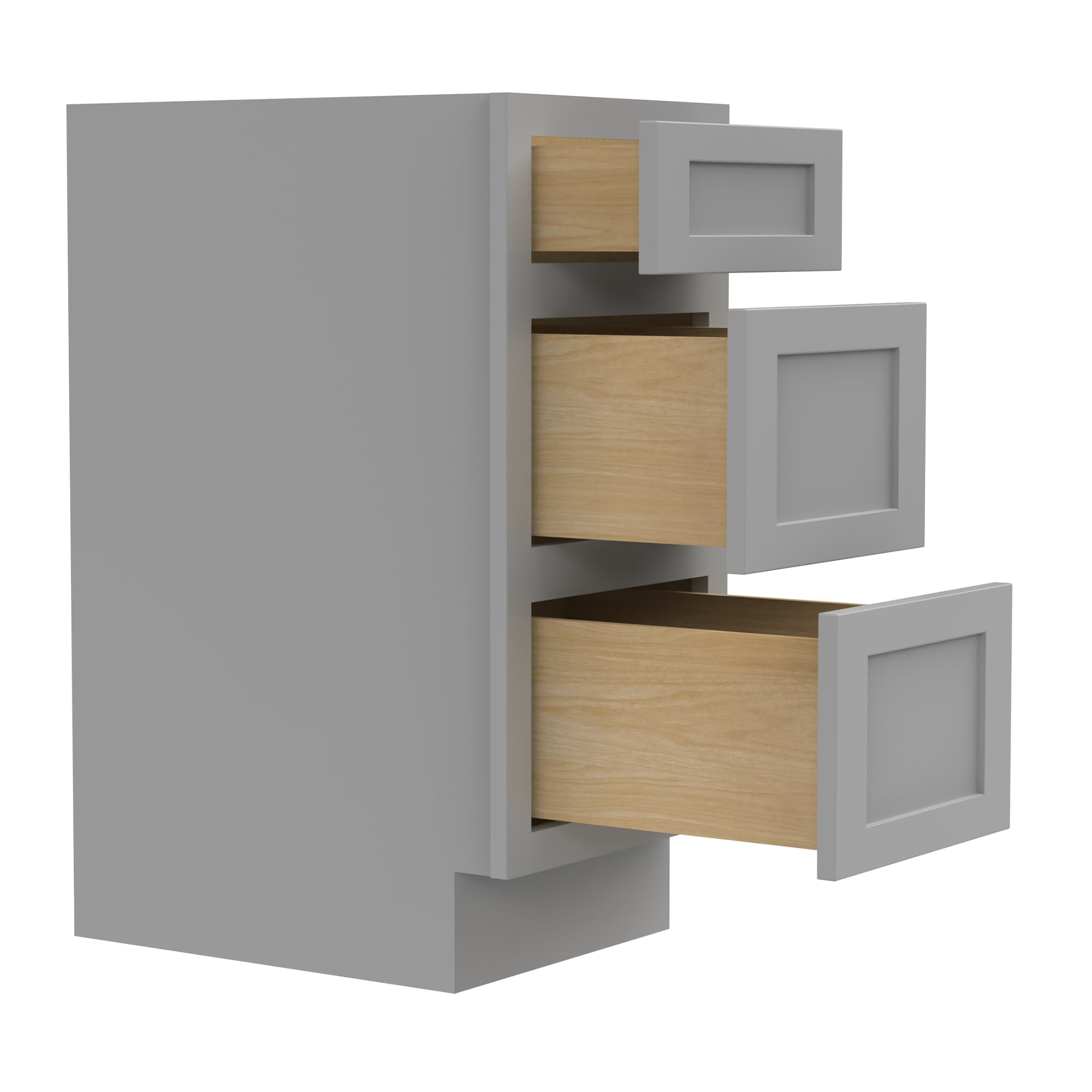 Vanity Art 12 Inch Bathroom Vanity Base Cabinet with 3 Soft-Close Shaker Drawers - Sturdy Floor Mount Storage for Bathroom Essentials, Makeup & Shaving Supplies - Perfect for Small Bathrooms, Powder Rooms & Apartment Washrooms