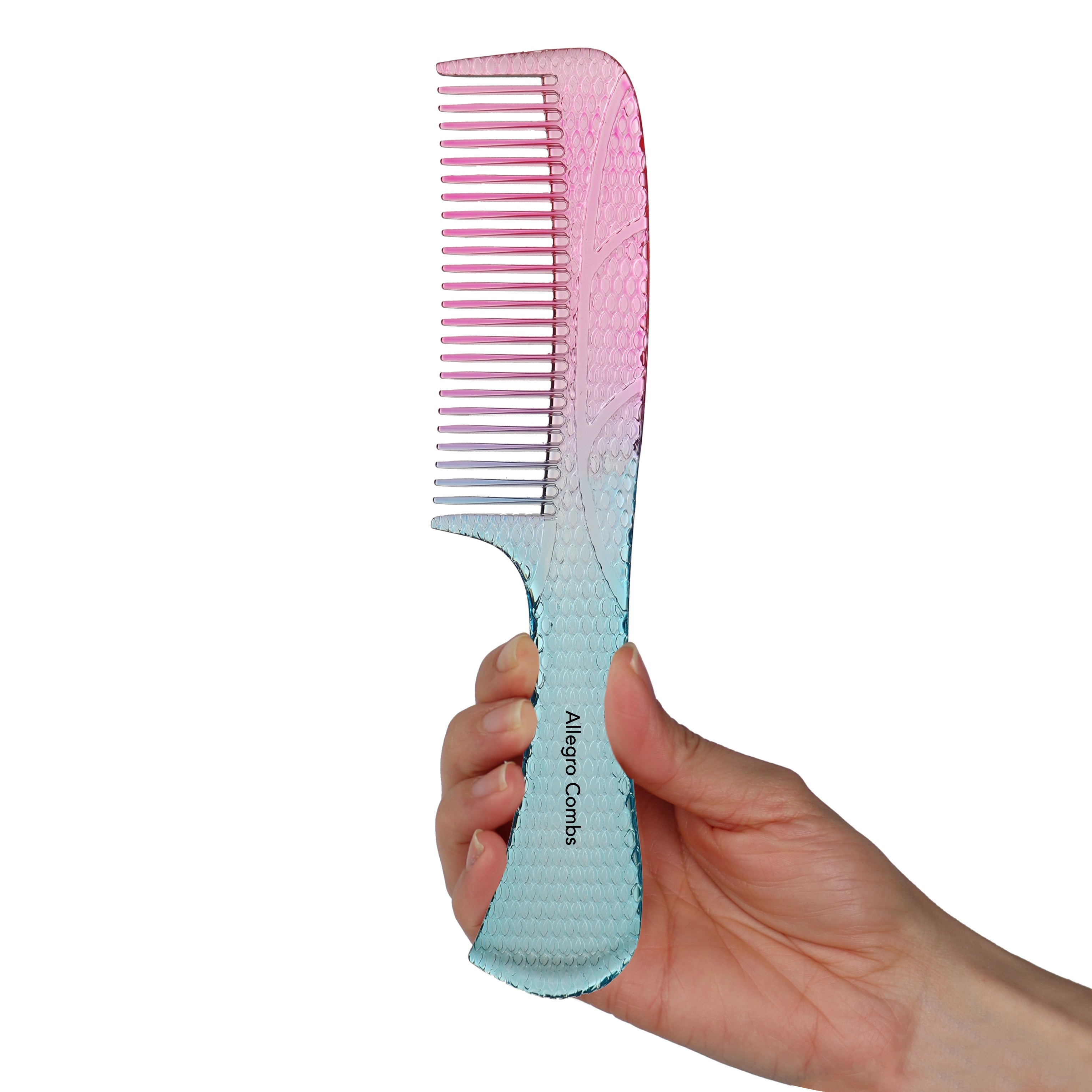 Allegro Comb 1004 Wide Tooth Detangling Hair Comb for Women - Gentle Styling Tool for Curly, Thick & Wet Hair - Perfect for Salon, Travel & Home Use