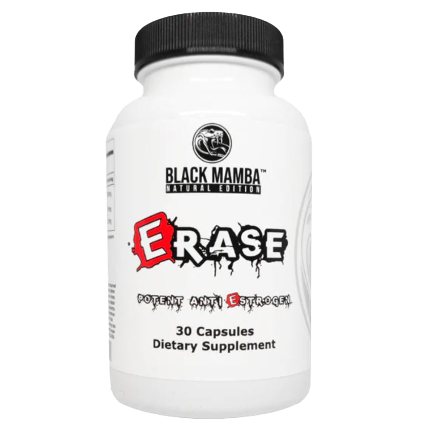 Black Mamba Erase 30 Caps - Premium Herbal Supplement for Energy & Focus - Perfect for Workouts, Study & Daily Performance Boost