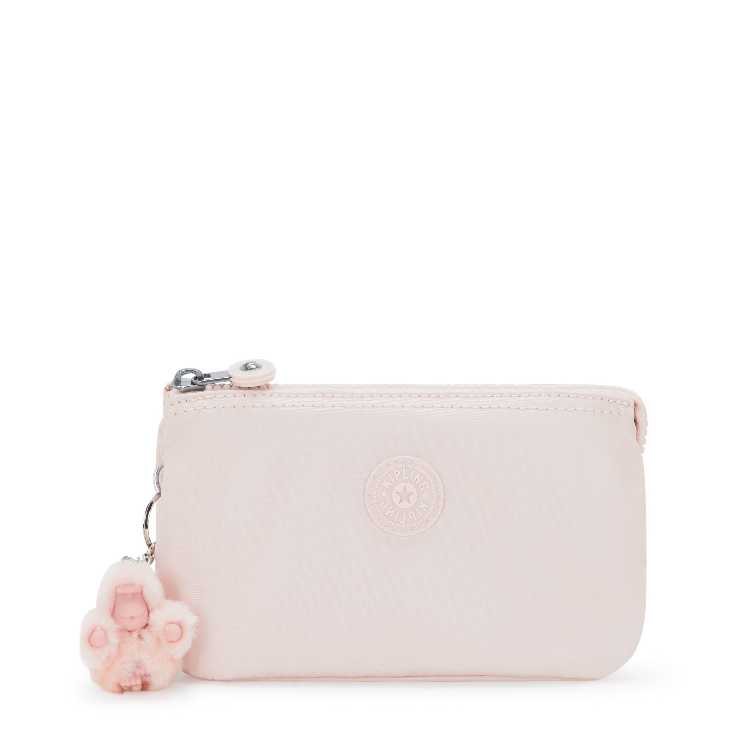 Kipling Creativity Large Metallic Pouch - Pink Shine Crossbody Bag for Women | Fashionable Travel Organizer & Everyday Essentials Holder