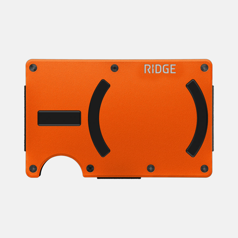 Ridge Wallet for MagSafe - Slim RFID Blocking Minimalist Wallet (Basecamp Orange) | Perfect for Everyday Carry, Travel & Outdoor Adventures