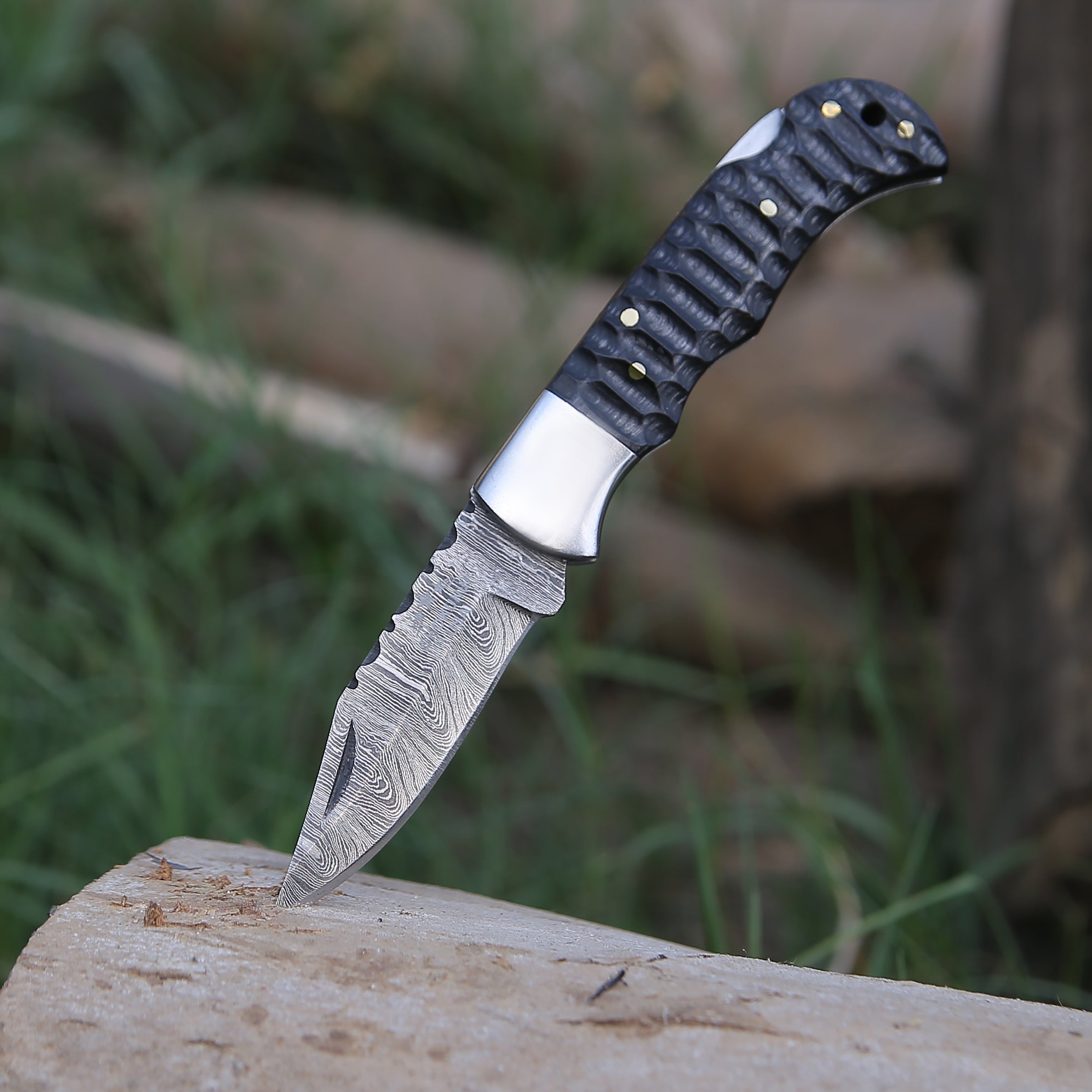Premium Guardian Pocket Knife with Pakkawood Handle - Compact, Durable & Sharp EDC Tool for Camping, Hiking & Outdoor Adventures