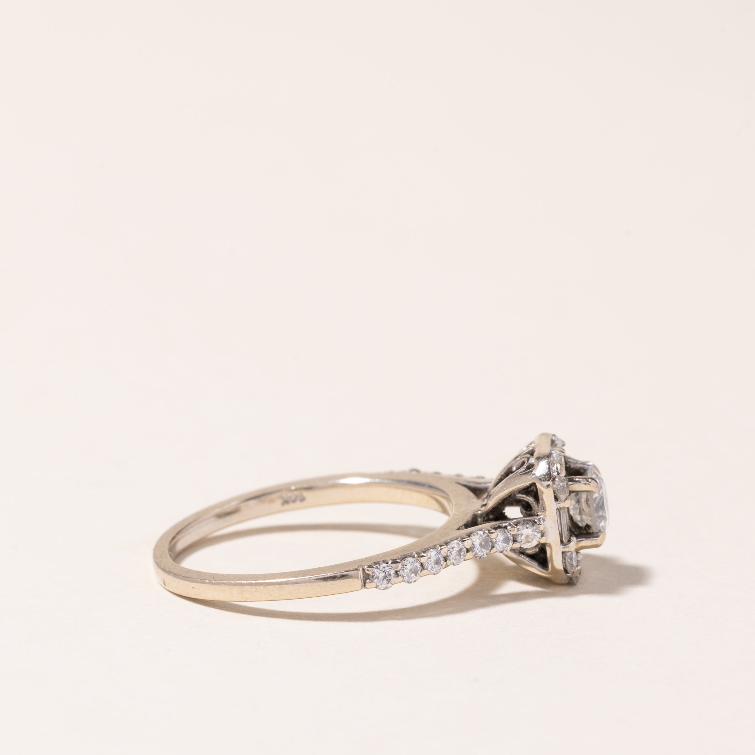 14K White Gold Diamond Ring - 0.77 Carat Total Weight (CTW) | Size 6 | Elegant Engagement & Wedding Band for Women | Perfect for Proposals, Anniversaries & Special Occasions