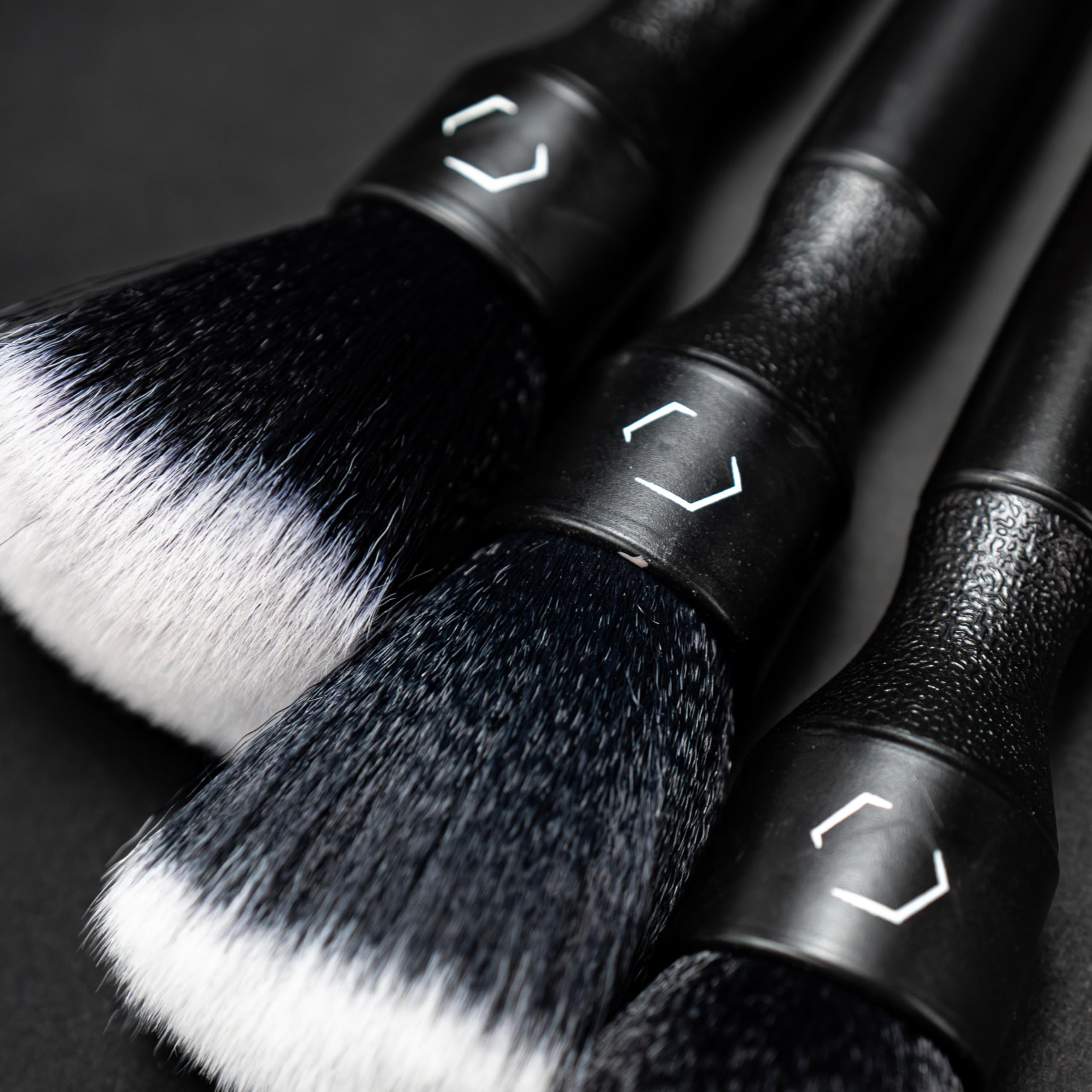 Premium Blackline Car Detailing Brush Set - Ultra Soft Bristles for Interior & Exterior Auto Cleaning - Luxury Car Detailing Kit for Dashboards, Vents, Wheels & Trim - Perfect for Professional Detailing & DIY Car Care