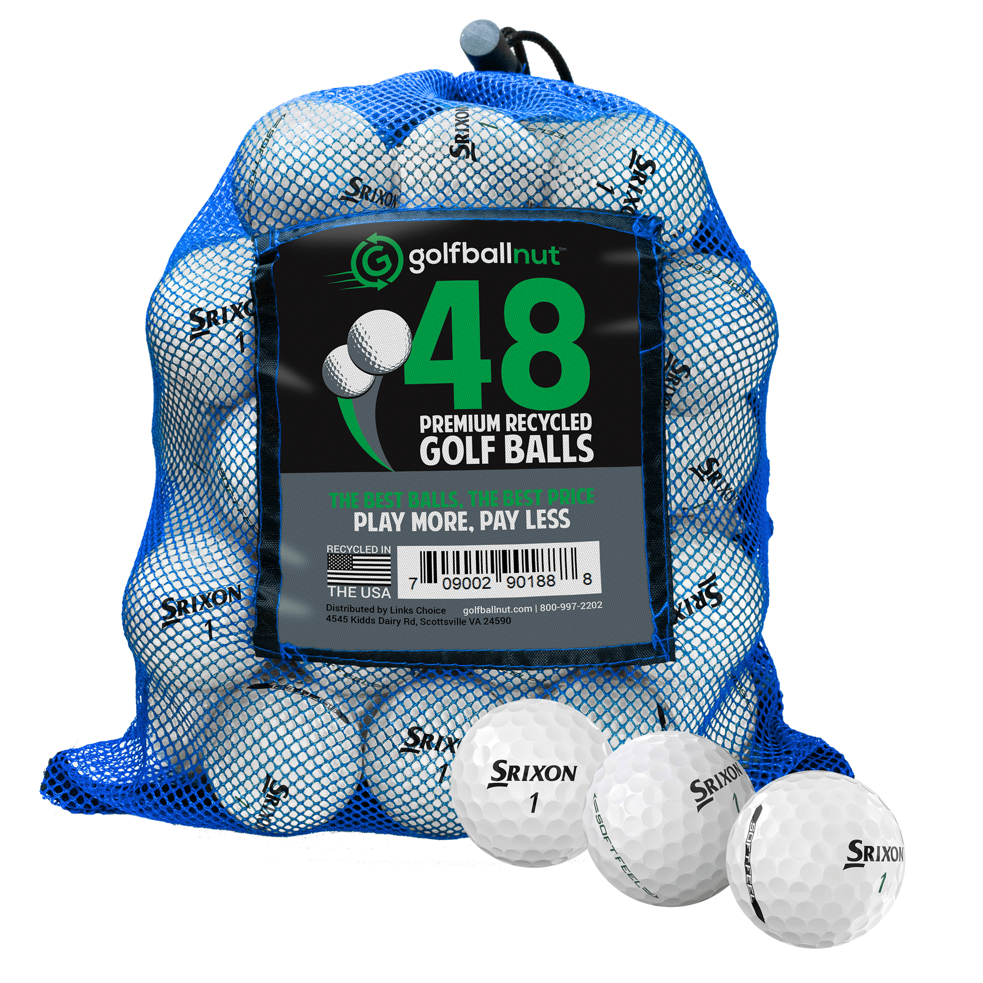 Premium Used Srixon Golf Balls - Bulk Pack in Durable Mesh Bags | Perfect for Practice, Driving Range & Casual Play