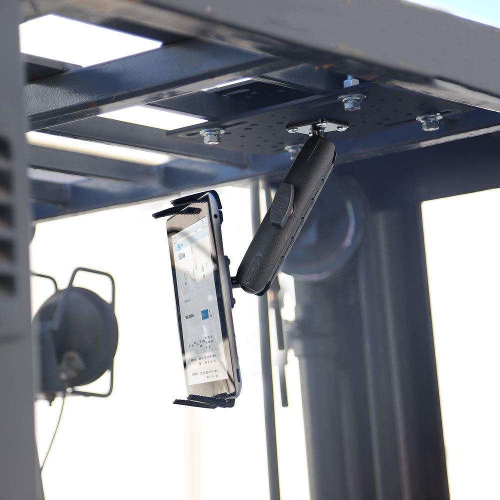 ARKON Heavy-Duty 7.25 Inch Metal Forklift Tablet Mount | Secure Device Holder for Industrial & Warehouse Use | Perfect for iPad, Samsung Tablets in Logistics & Construction Work