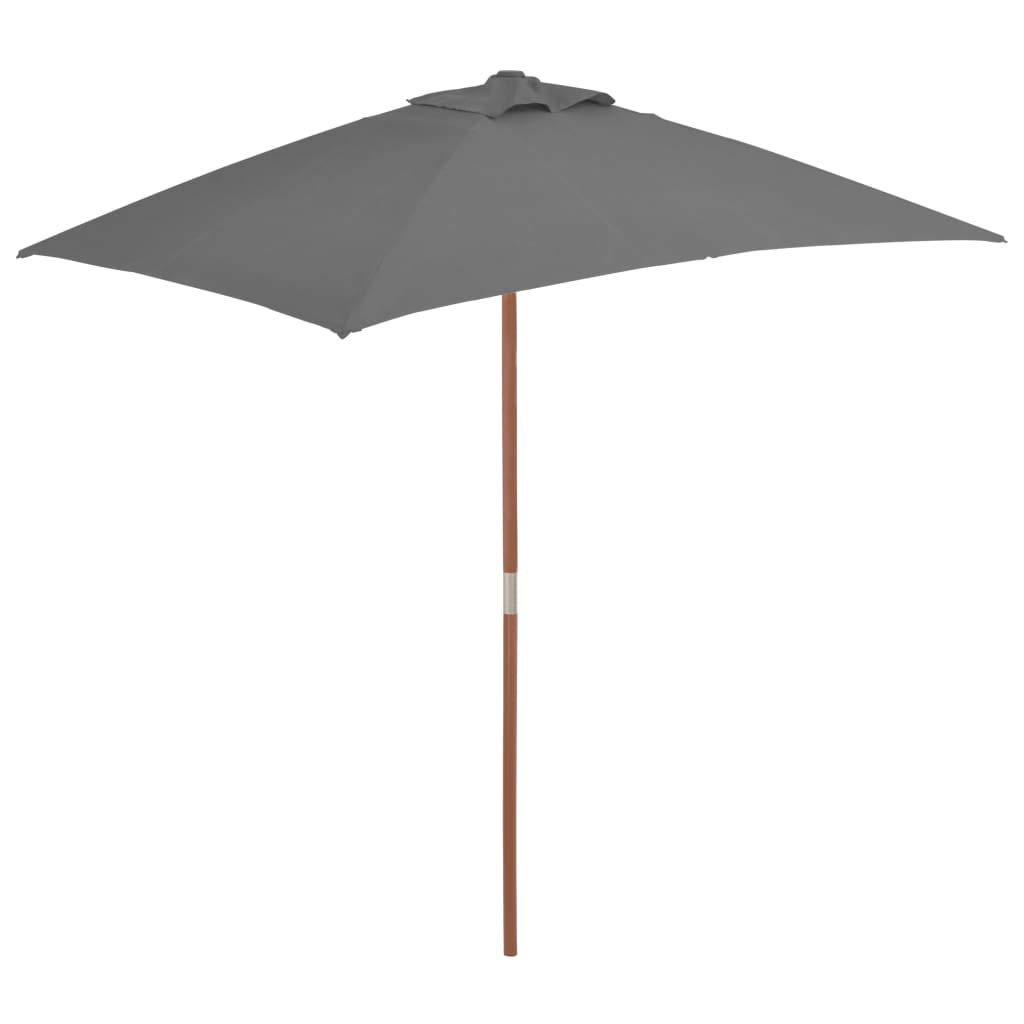 Premium Wooden Pole Outdoor Parasol - 59.1