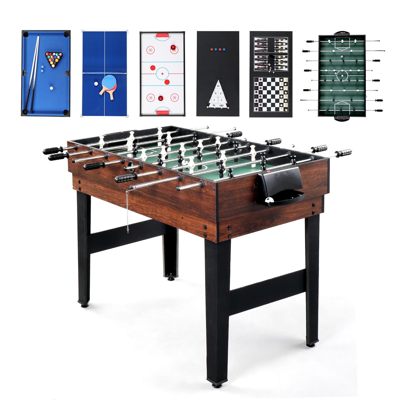 PEXMOR 10-in-1 Multi Game Table for Adults & Family - 48